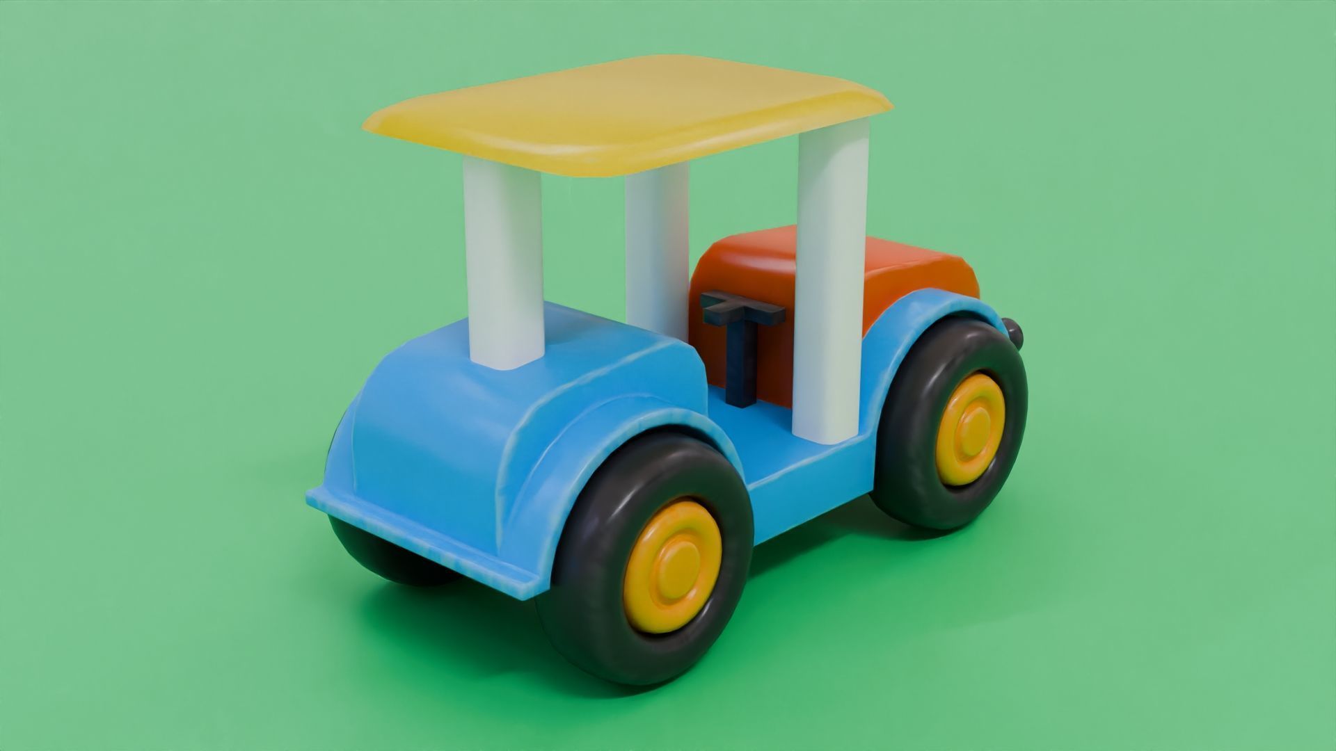 Toy Car 3D Model Low-poly 3D model_2