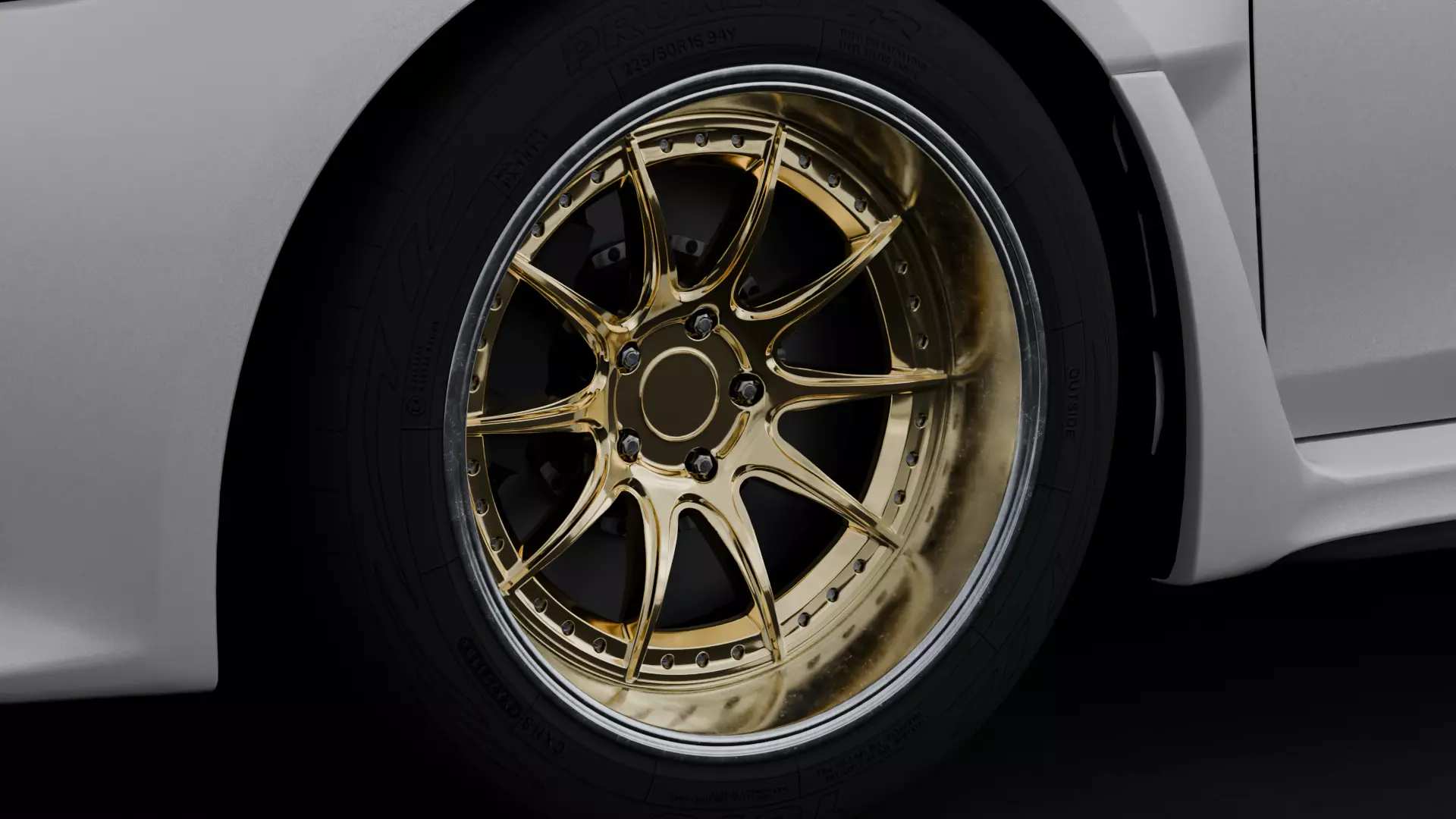 Aodhan DS07 Aftermarket Wheel Low-poly 3D model