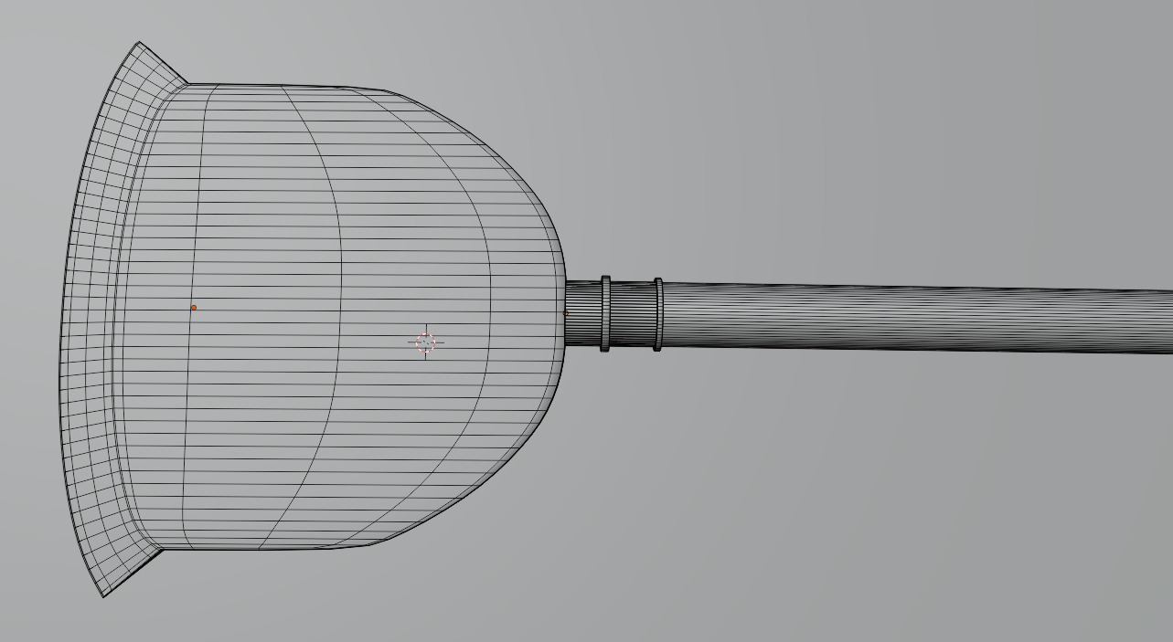 Chan Bo staff of Buddhist monks Low-poly 3D model_6