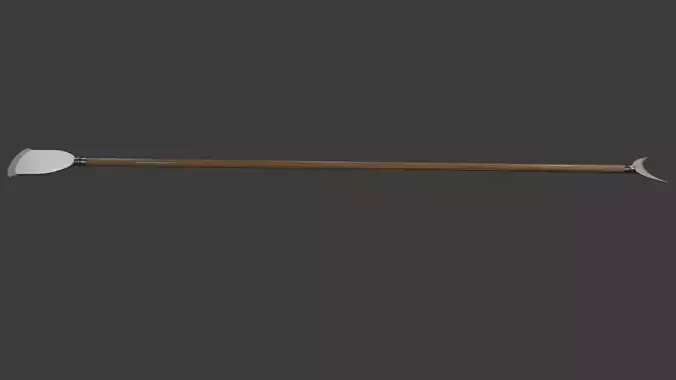 Chan Bo staff of Buddhist monks Low-poly 3D model