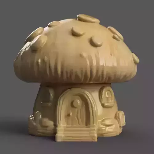 Cute Mushroom House Design Perfect for Desk or Table