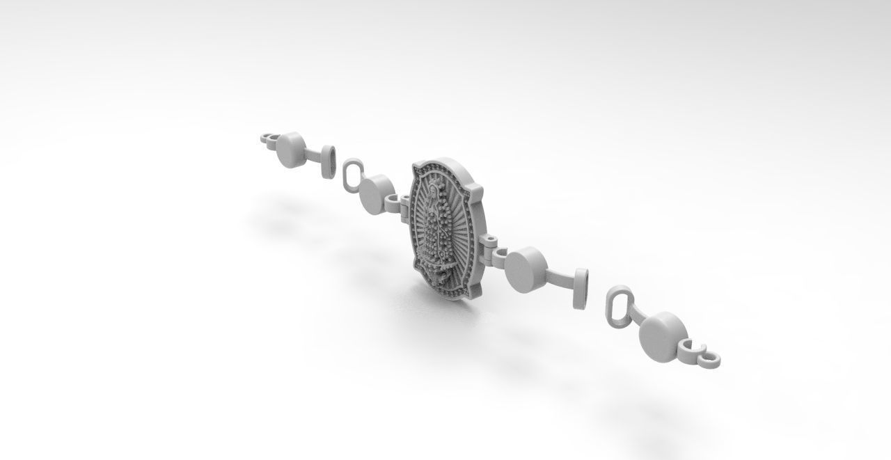 pulsera virgen  3D print model_3