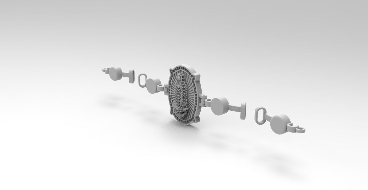 pulsera virgen  3D print model_1