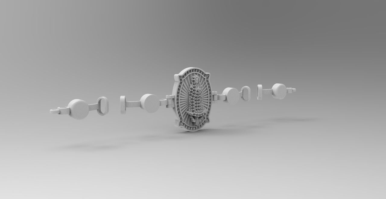 pulsera virgen  3D print model_2
