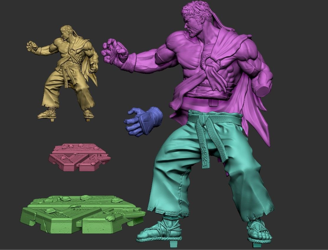 Ryu Street Fighter 3D print model_2
