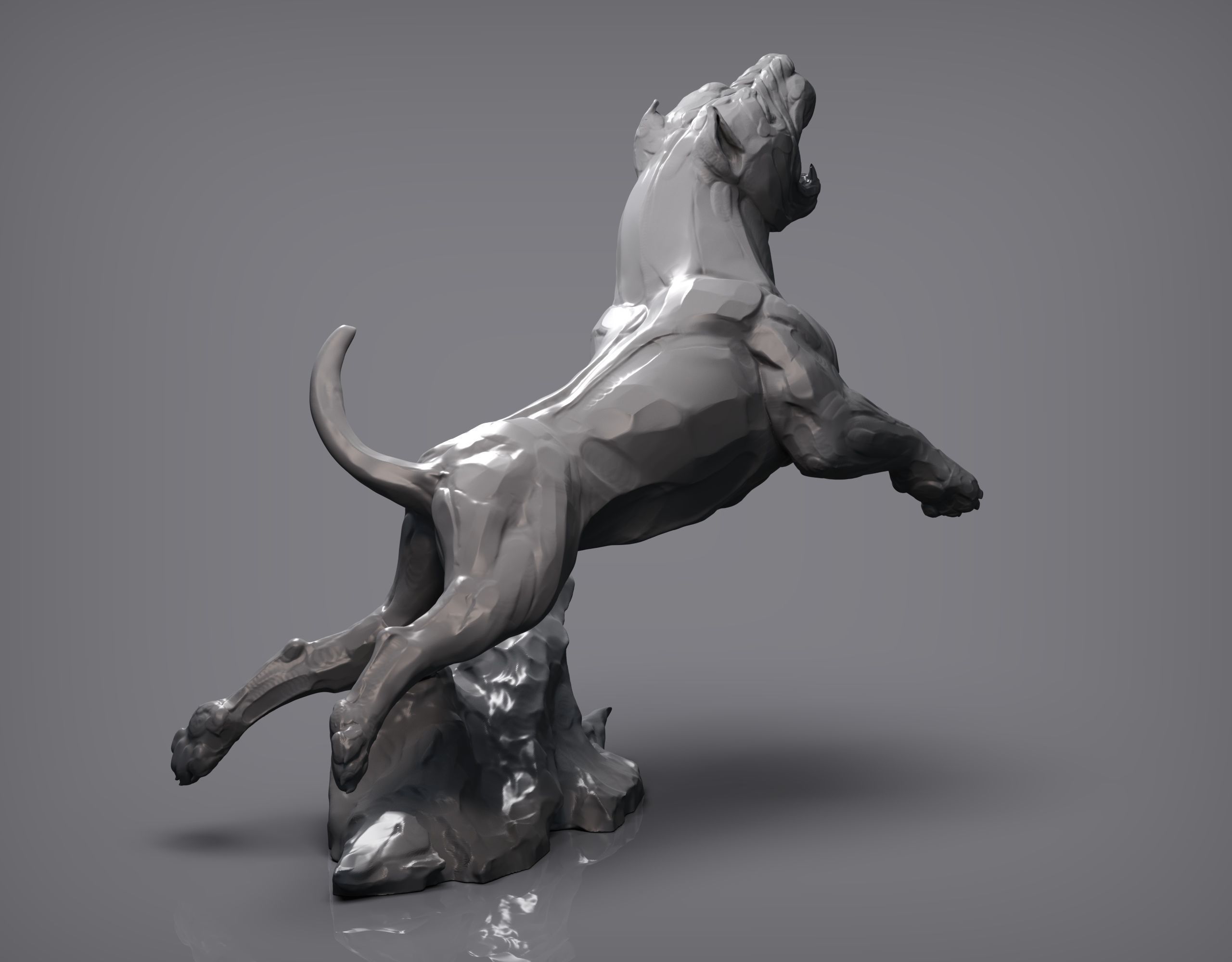 Pitbull jumpin 3D print model_2