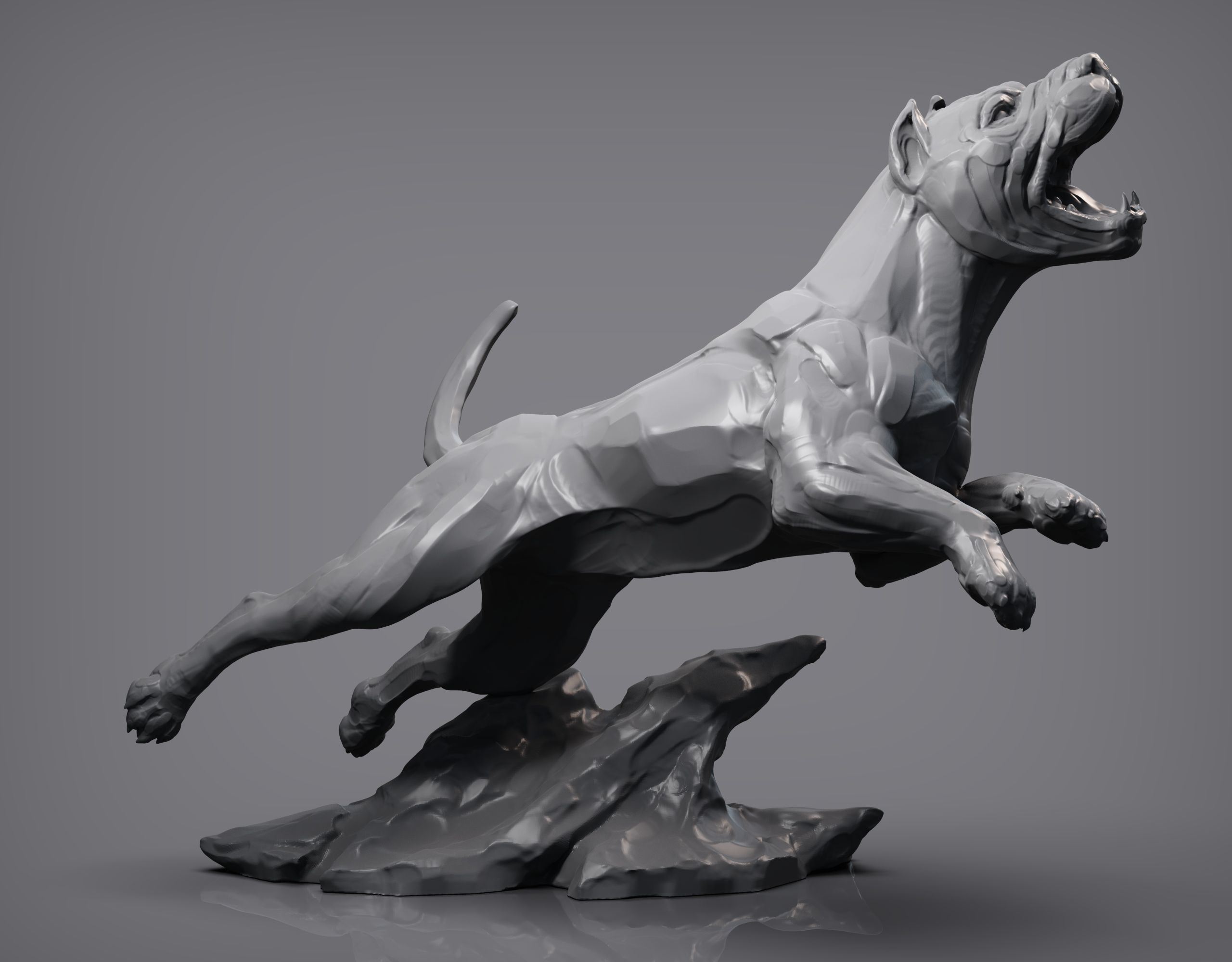 Pitbull jumpin 3D print model_1