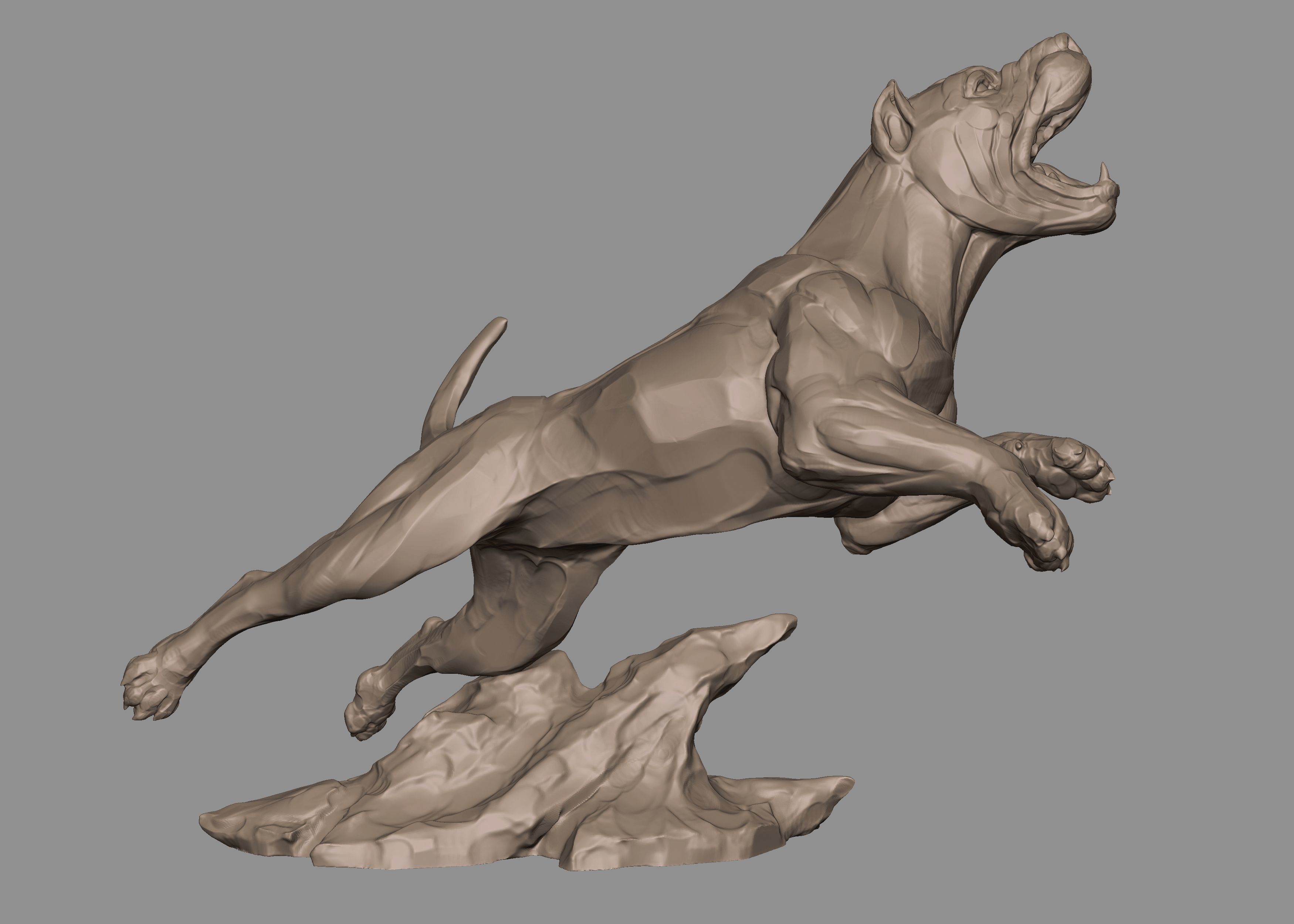 Pitbull jumpin 3D print model_5