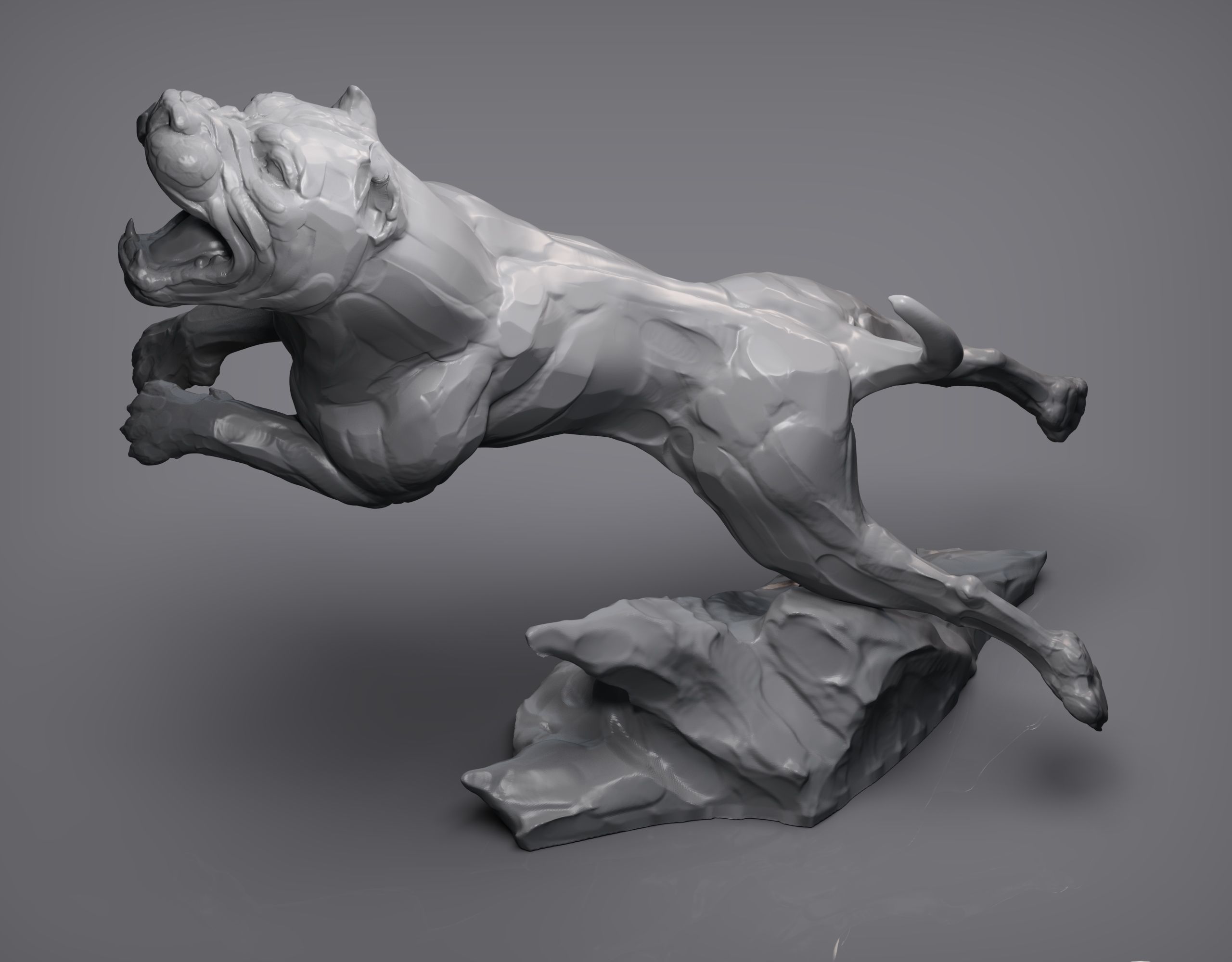 Pitbull jumpin 3D print model_4