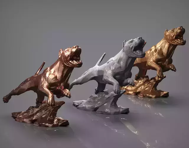 Pitbull jumpin 3D print model
