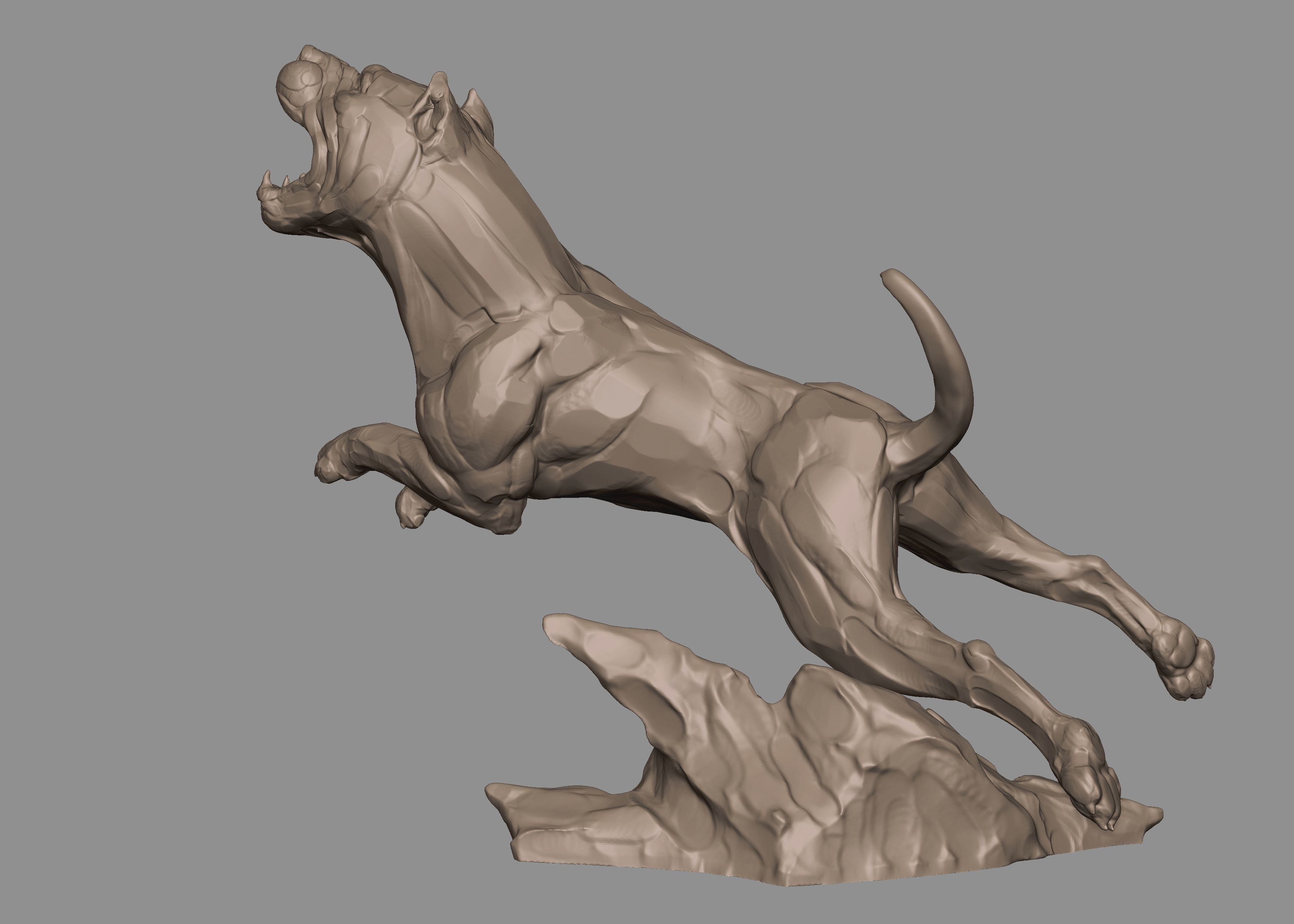 Pitbull jumpin 3D print model_6