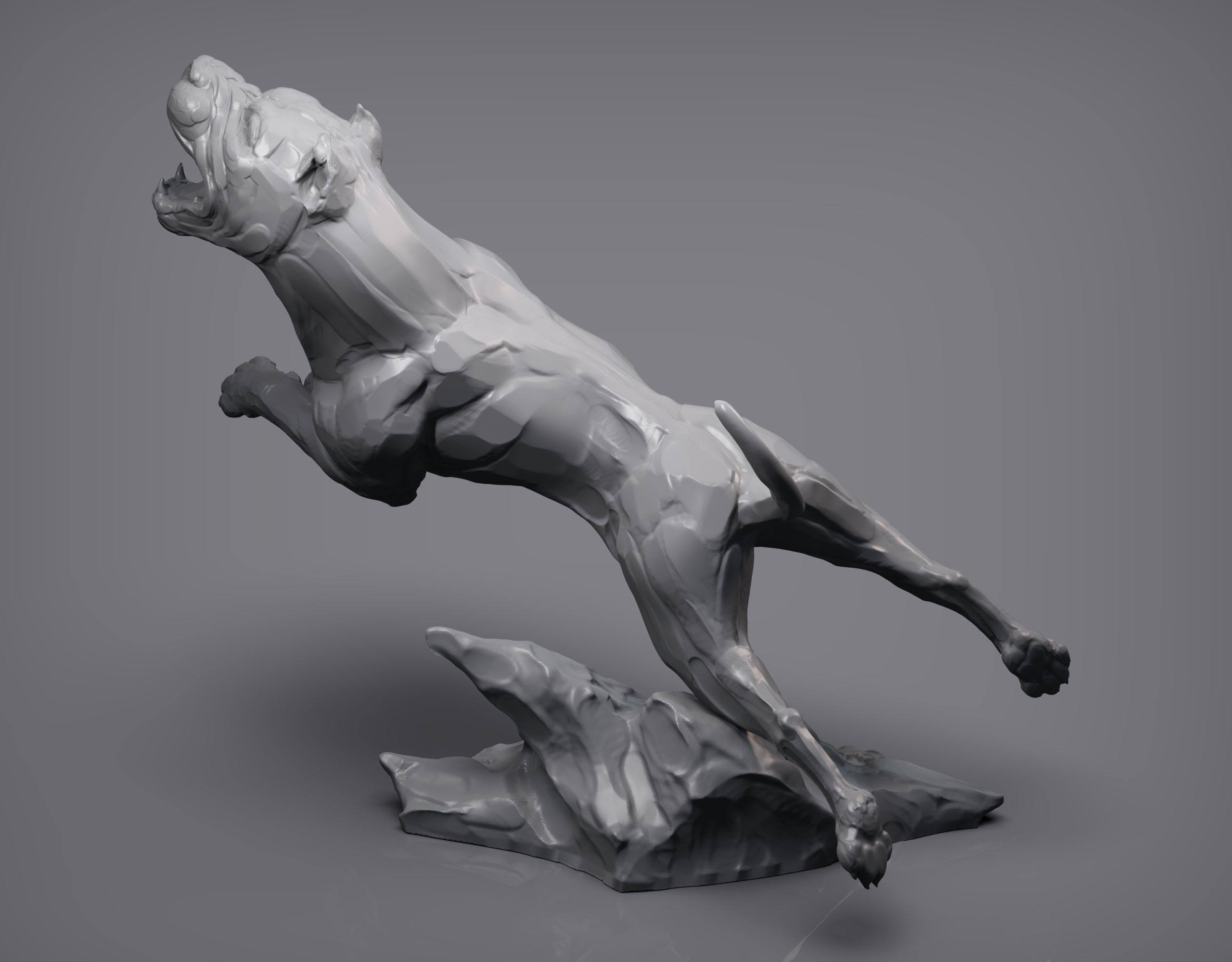 Pitbull jumpin 3D print model_3