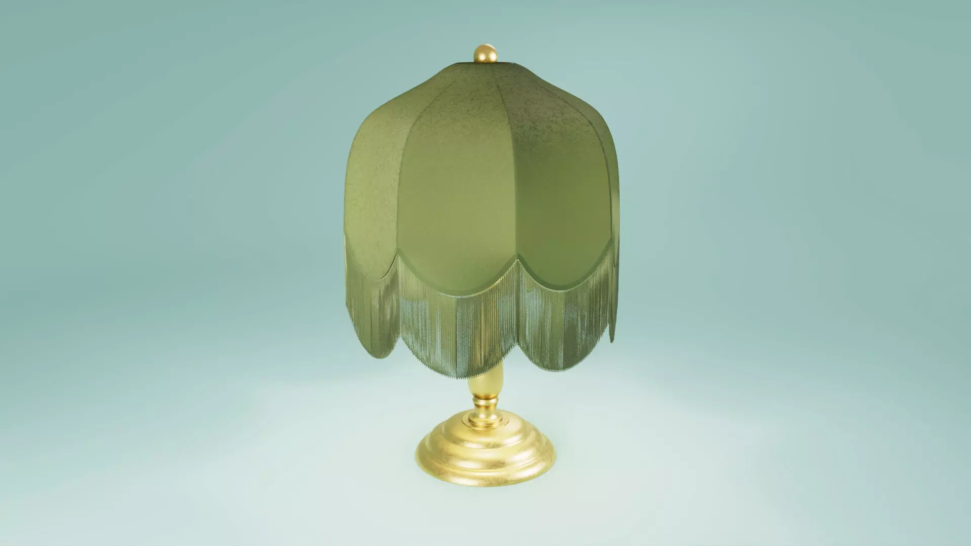 70s Tassel Lamp 3D model_0