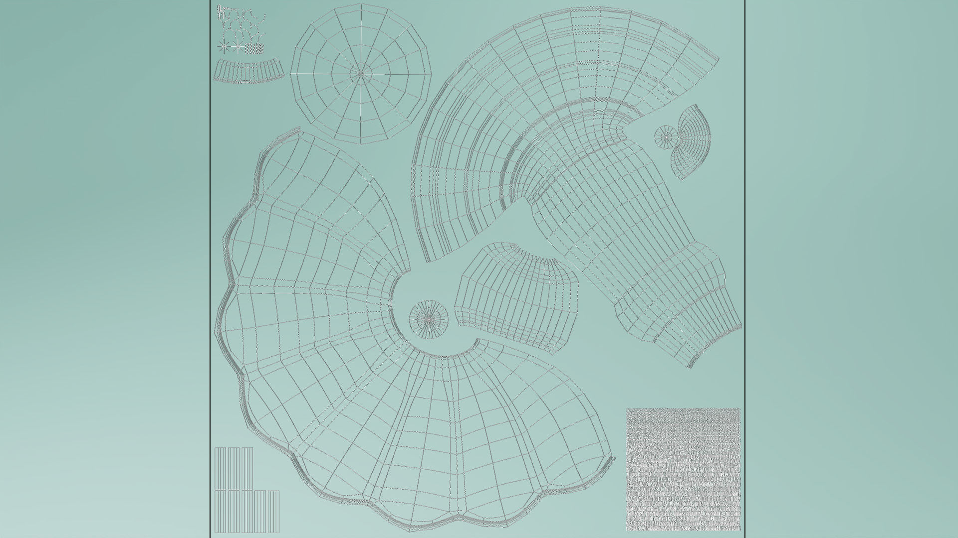 70s Tassel Lamp 3D model_6