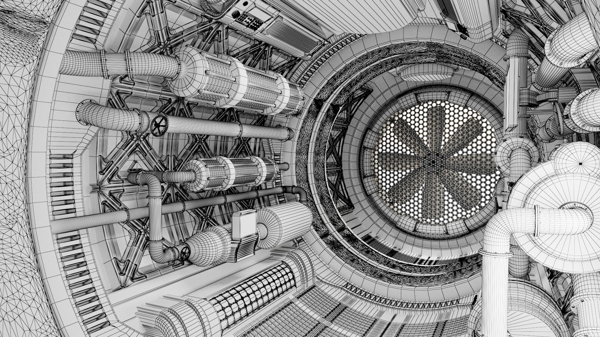 Spaceship Maintenance Corridor  3D model_14