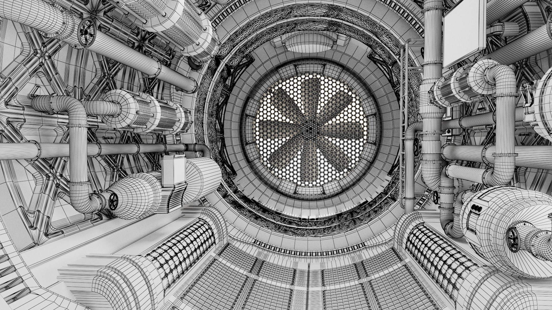 Spaceship Maintenance Corridor  3D model_13