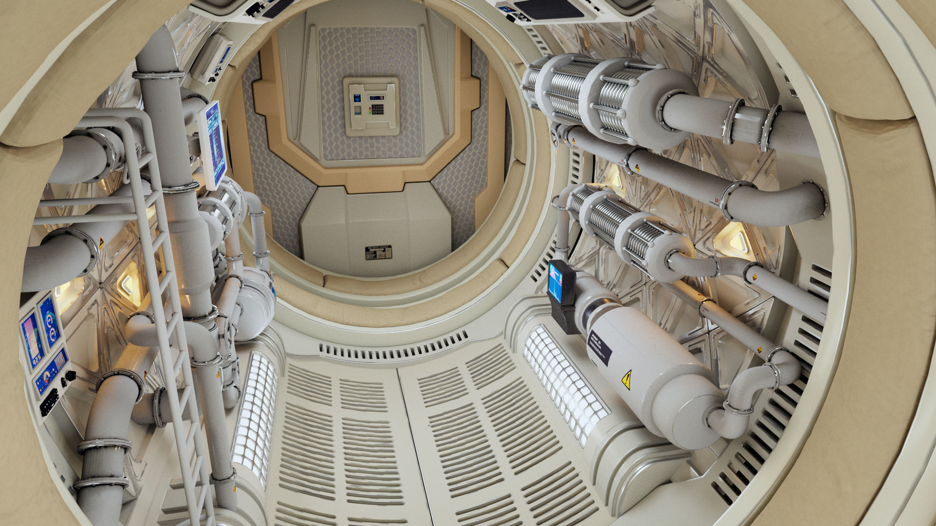 Spaceship Maintenance Corridor  3D model_12