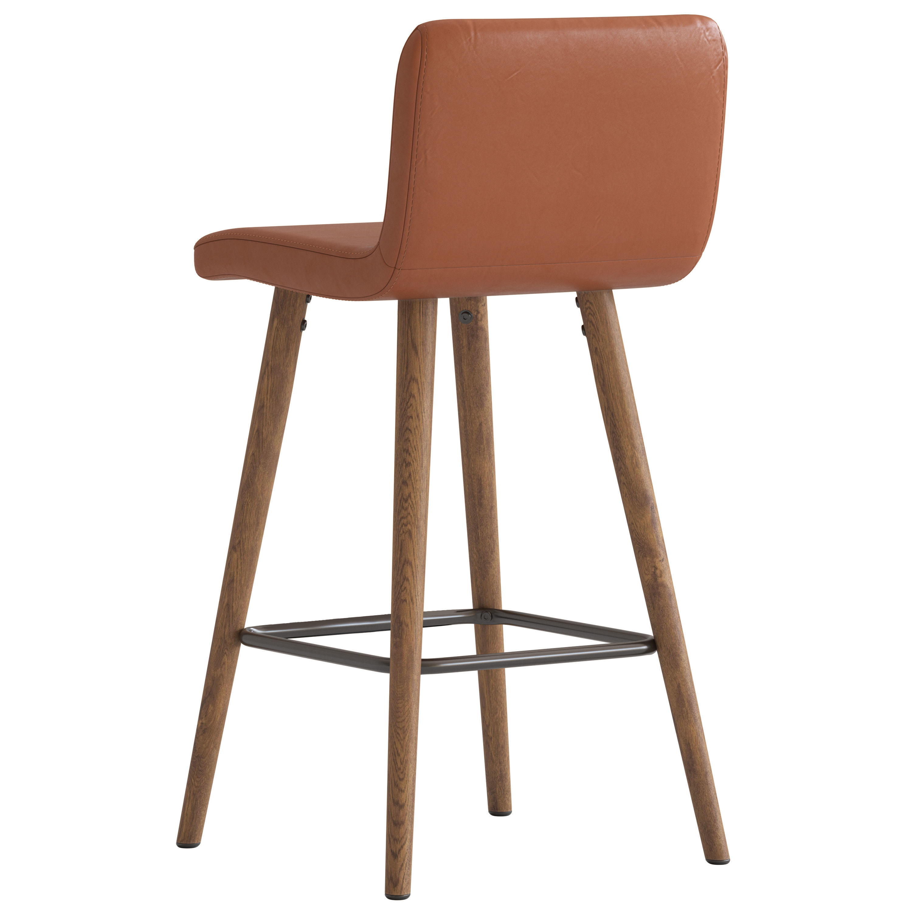 Temple and Webster Tan Faux Barstool 3D model_2