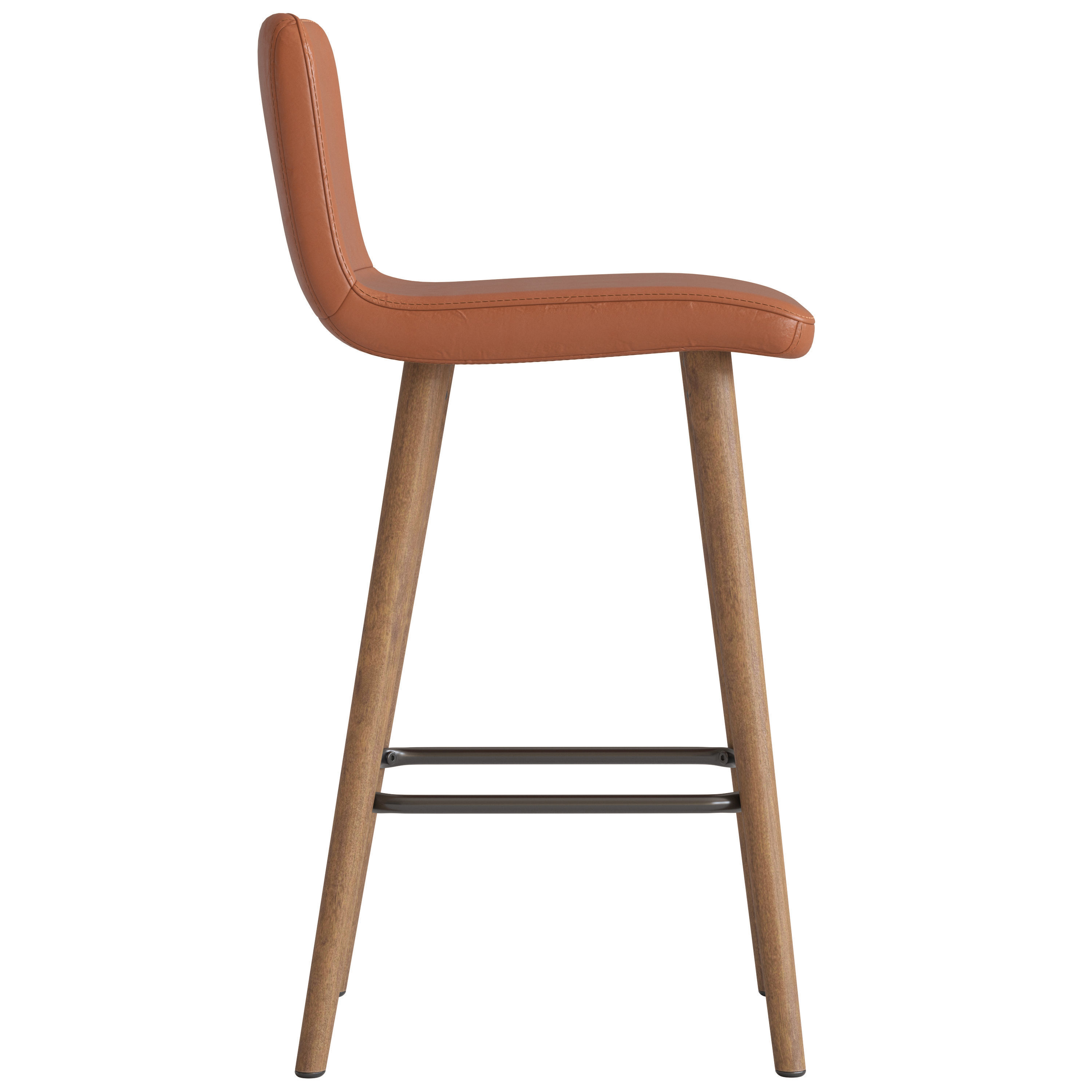 Temple and Webster Tan Faux Barstool 3D model_3