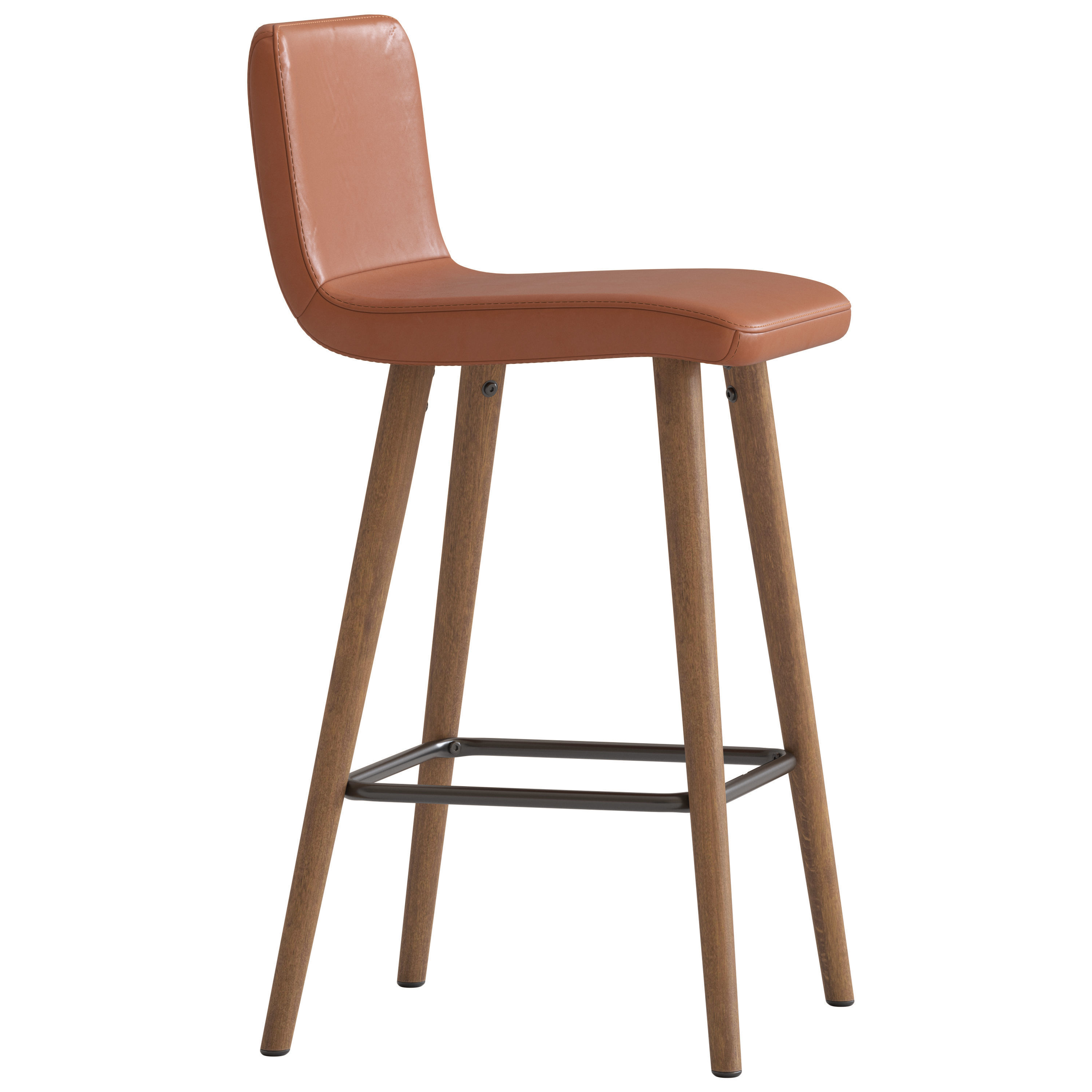 Temple and Webster Tan Faux Barstool 3D model_1