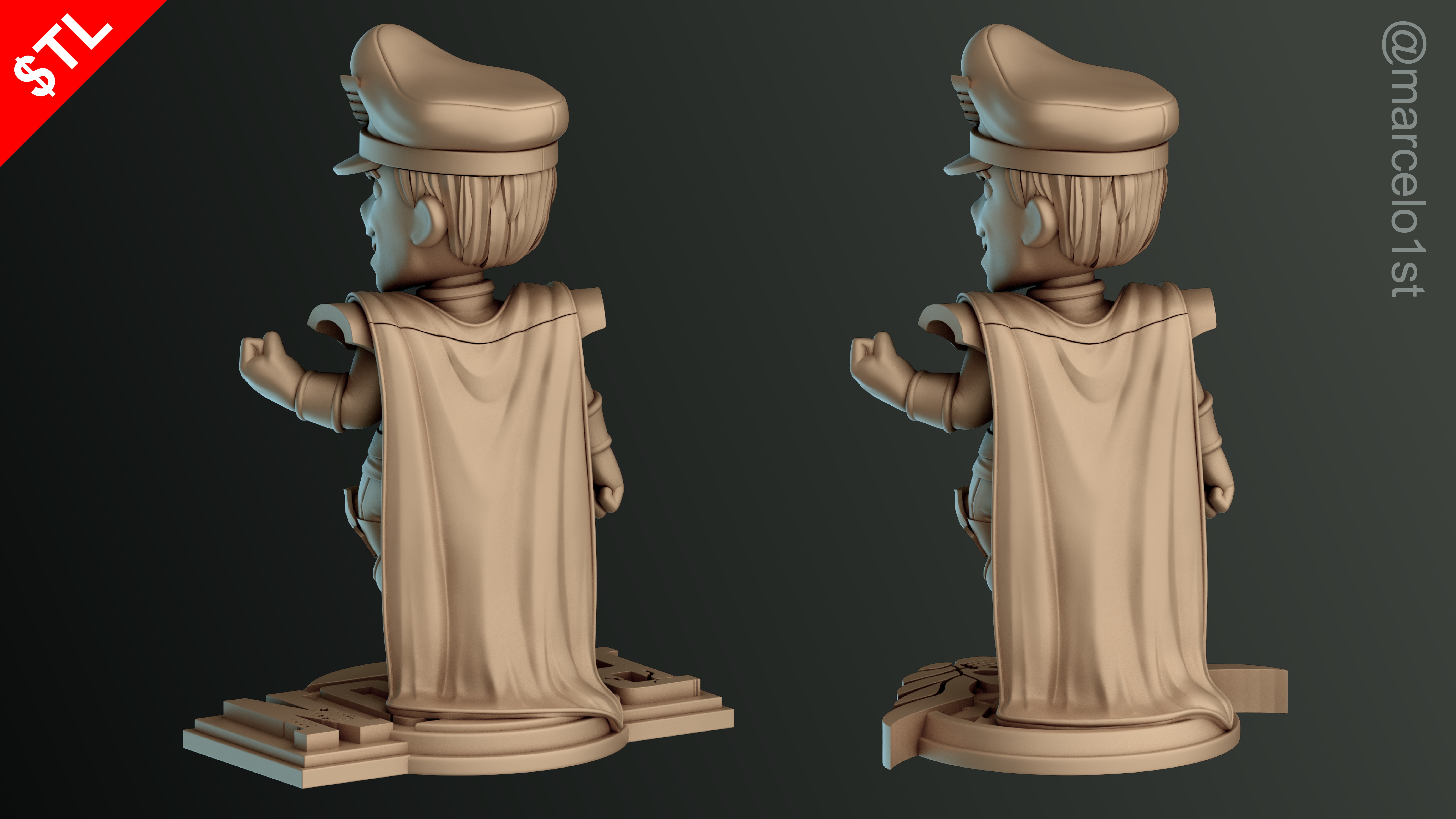 CUTE Street Fighter 2 - M Bison 3D Model - Printable STL File 3D print model_23