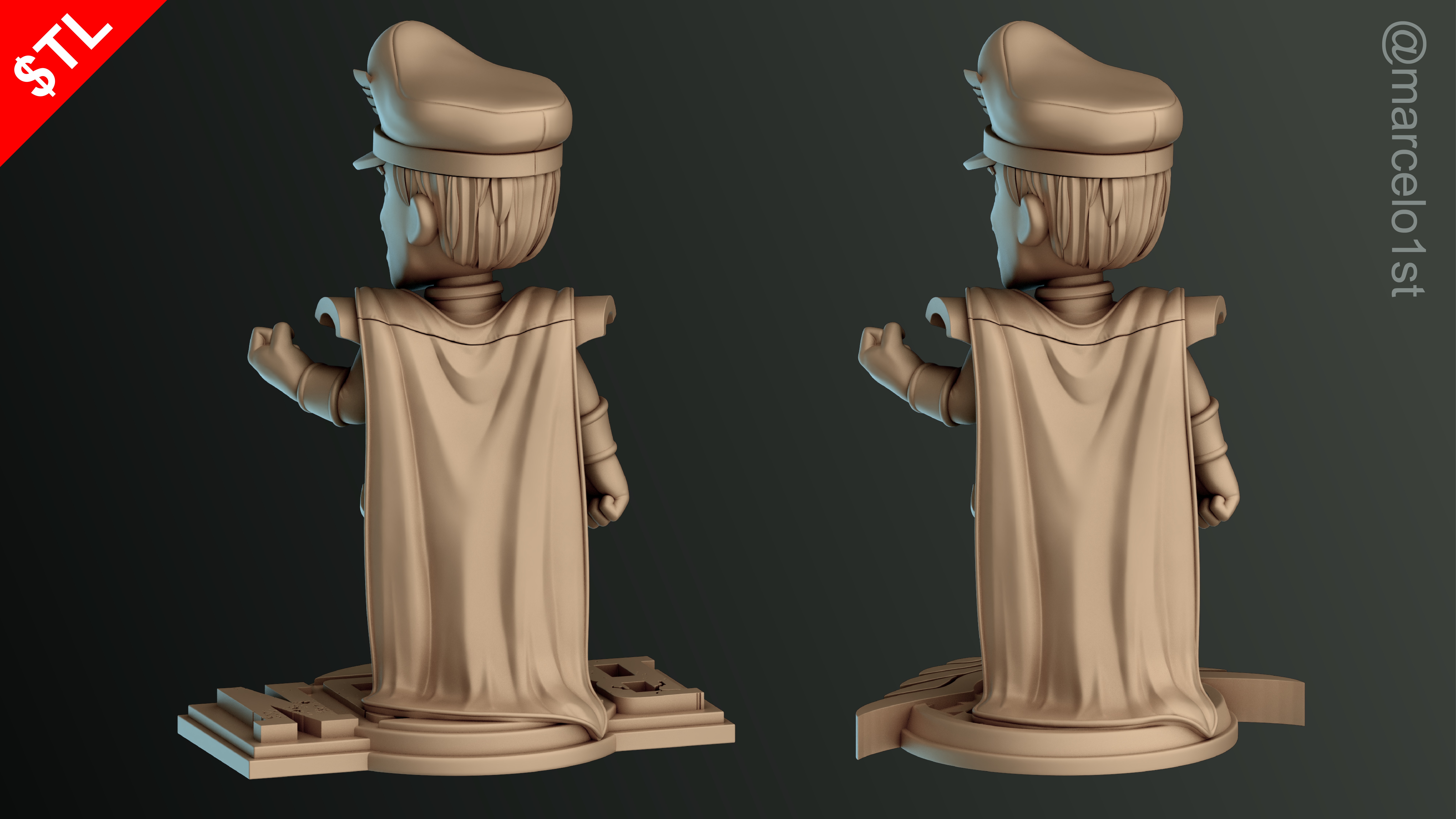 CUTE Street Fighter 2 - M Bison 3D Model - Printable STL File 3D print model_24