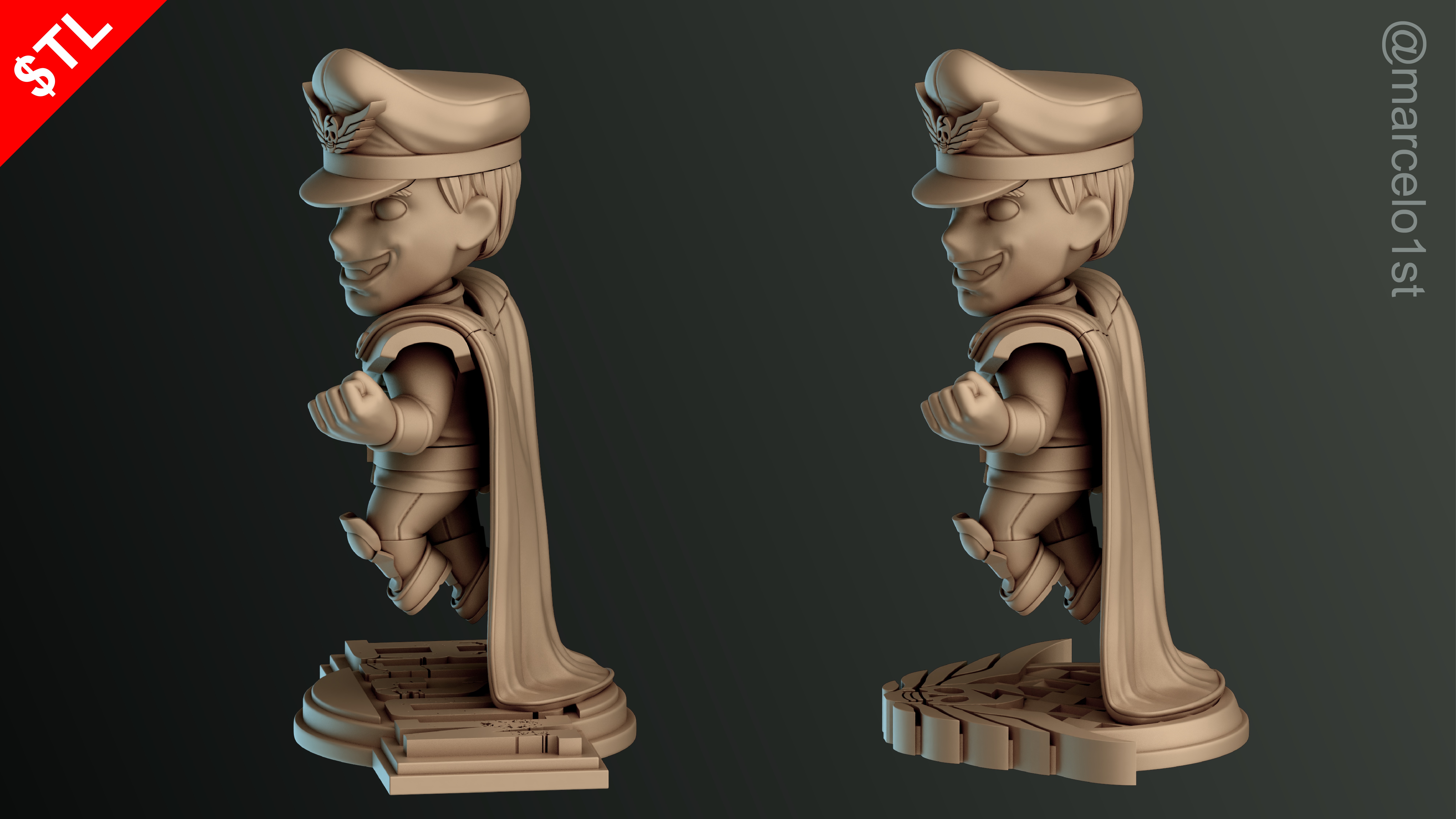 CUTE Street Fighter 2 - M Bison 3D Model - Printable STL File 3D print model_18