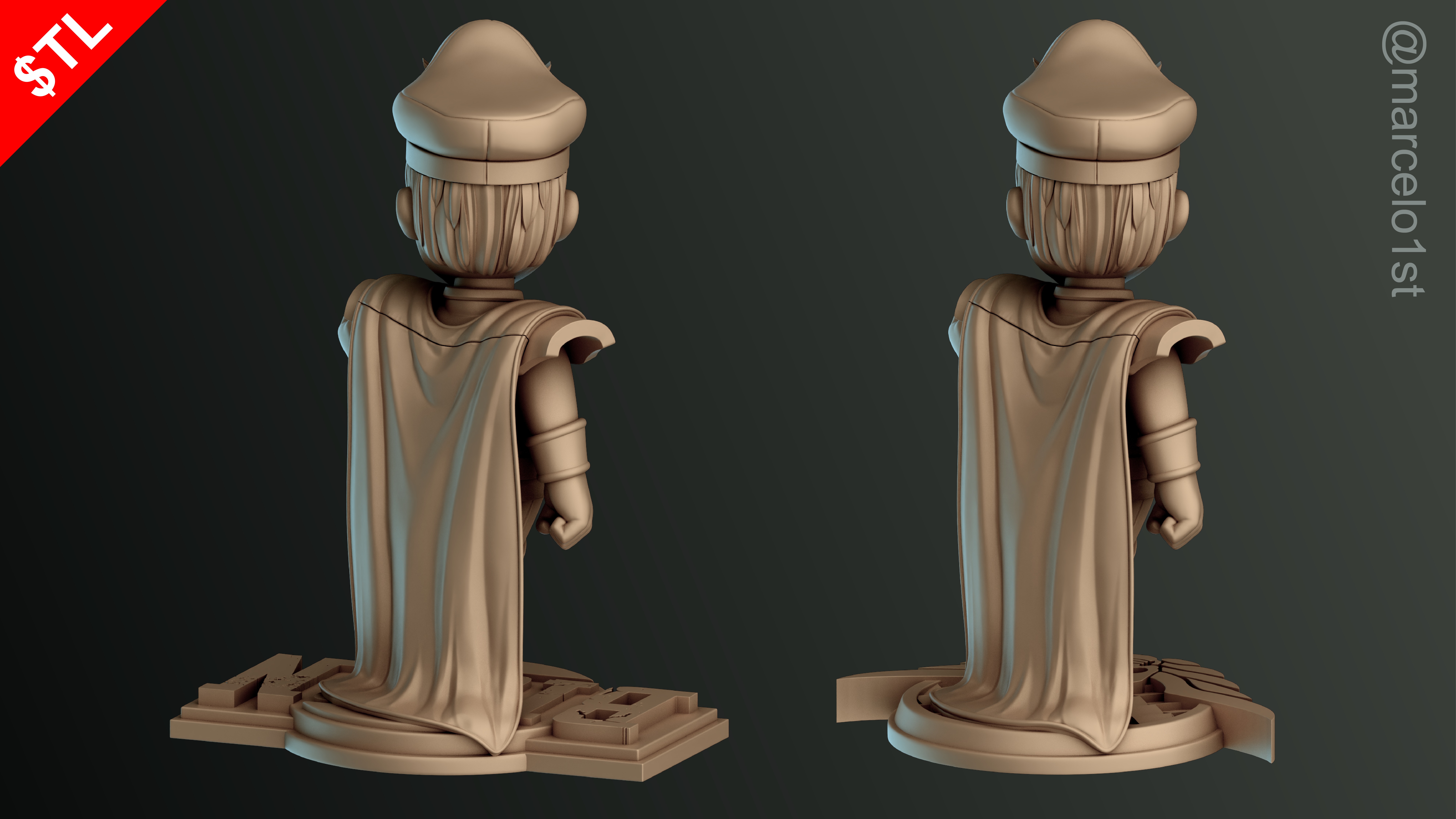 CUTE Street Fighter 2 - M Bison 3D Model - Printable STL File 3D print model_27