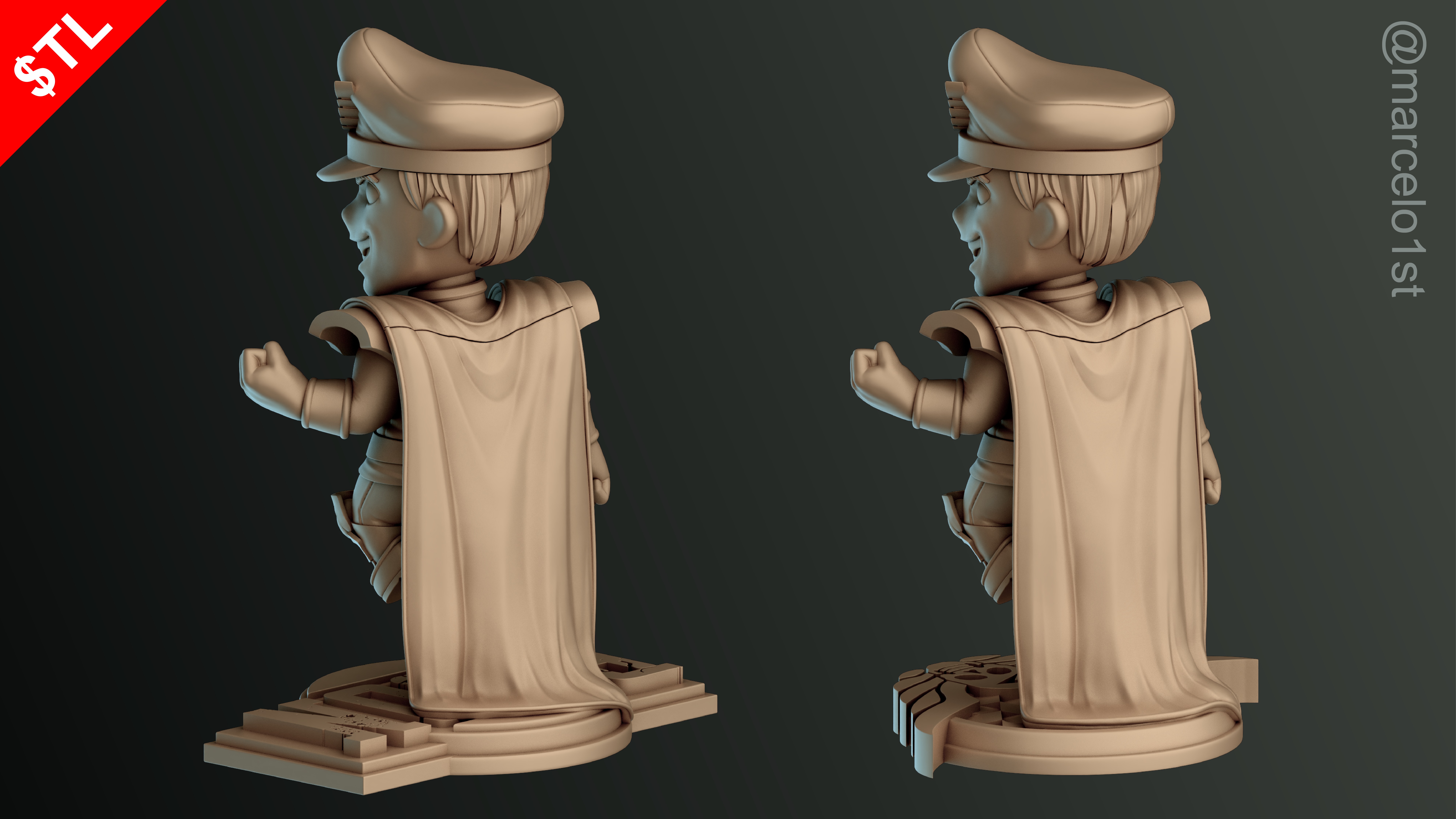 CUTE Street Fighter 2 - M Bison 3D Model - Printable STL File 3D print model_22