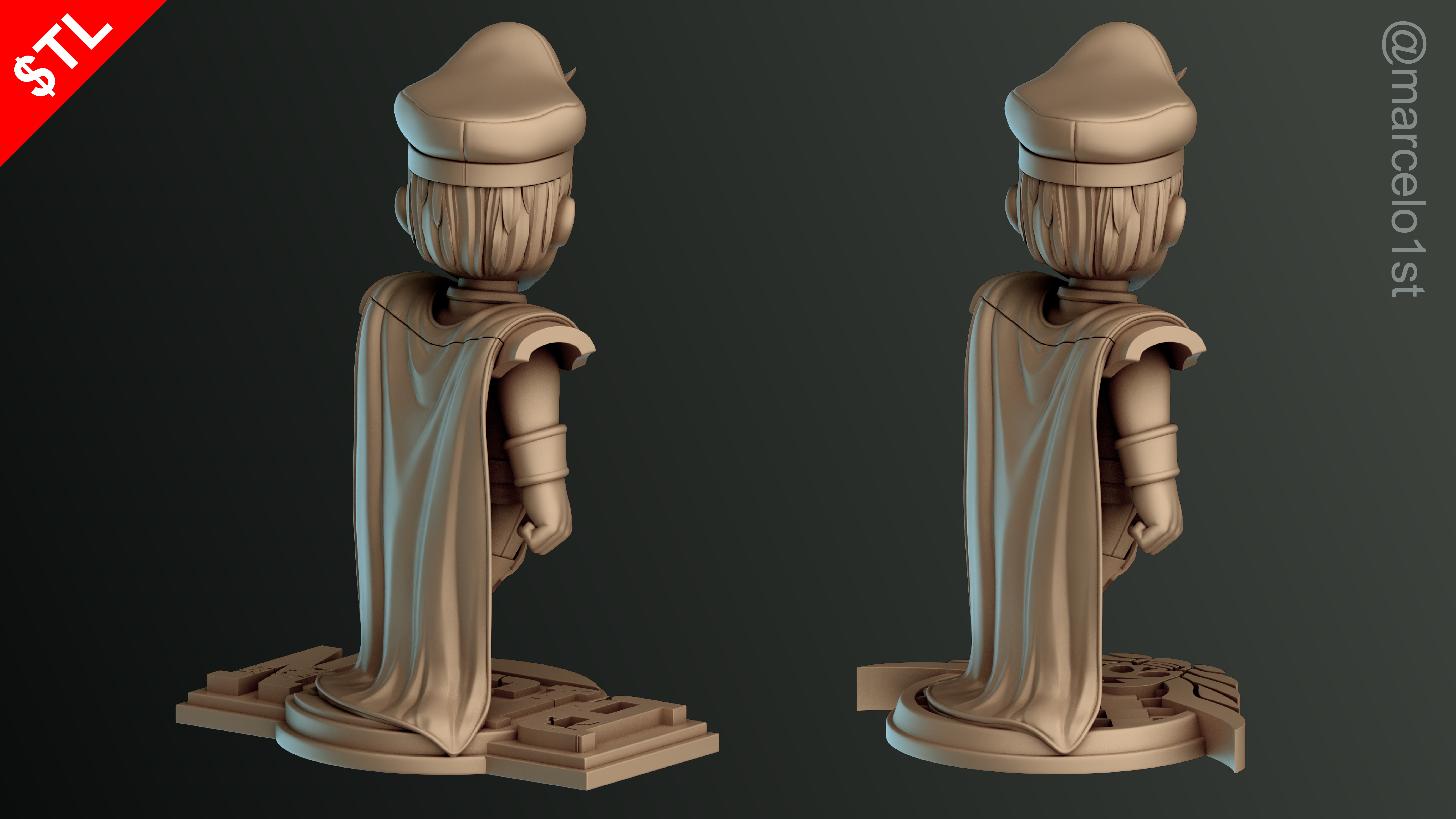 CUTE Street Fighter 2 - M Bison 3D Model - Printable STL File 3D print model_28