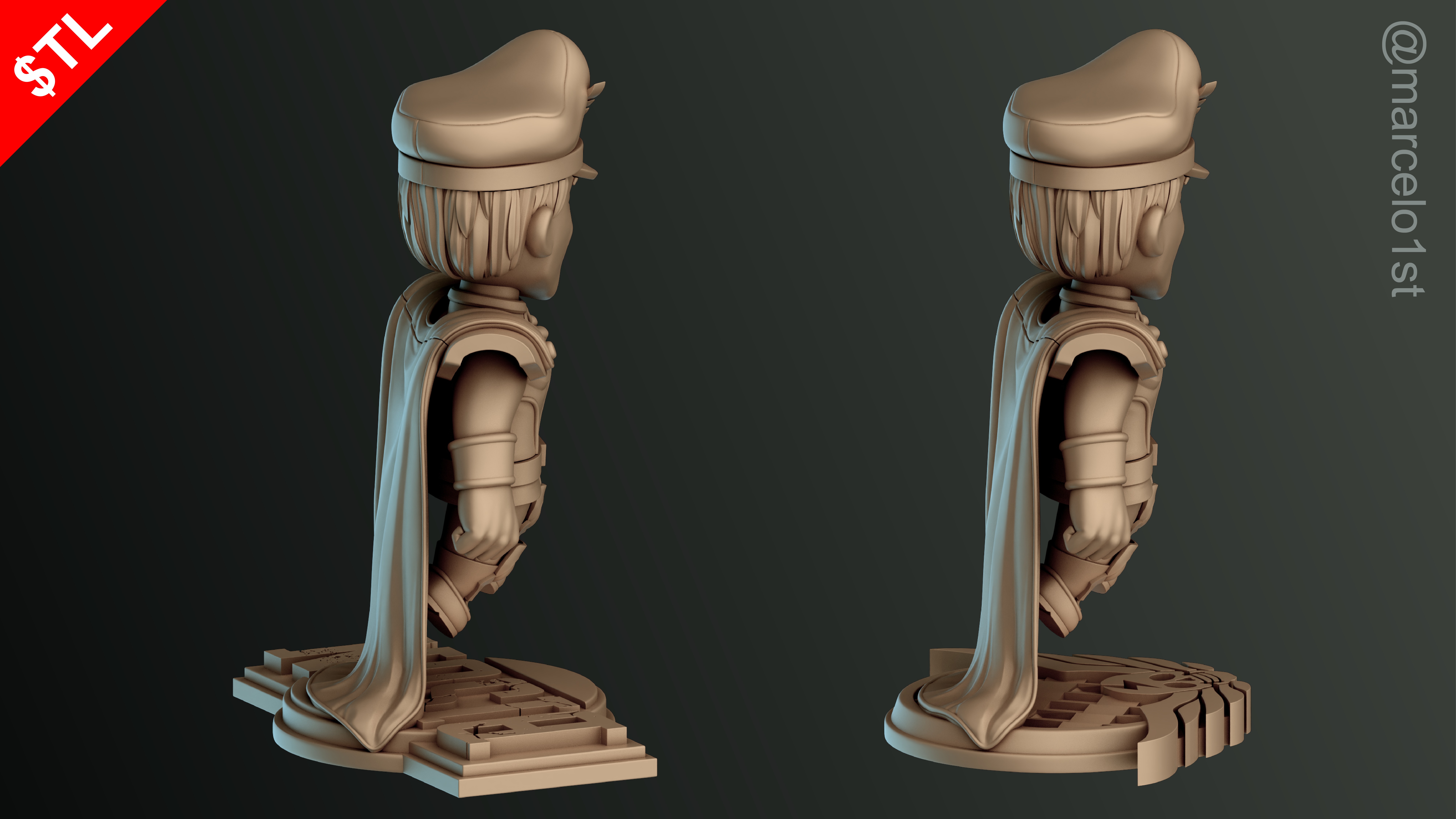 CUTE Street Fighter 2 - M Bison 3D Model - Printable STL File 3D print model_30