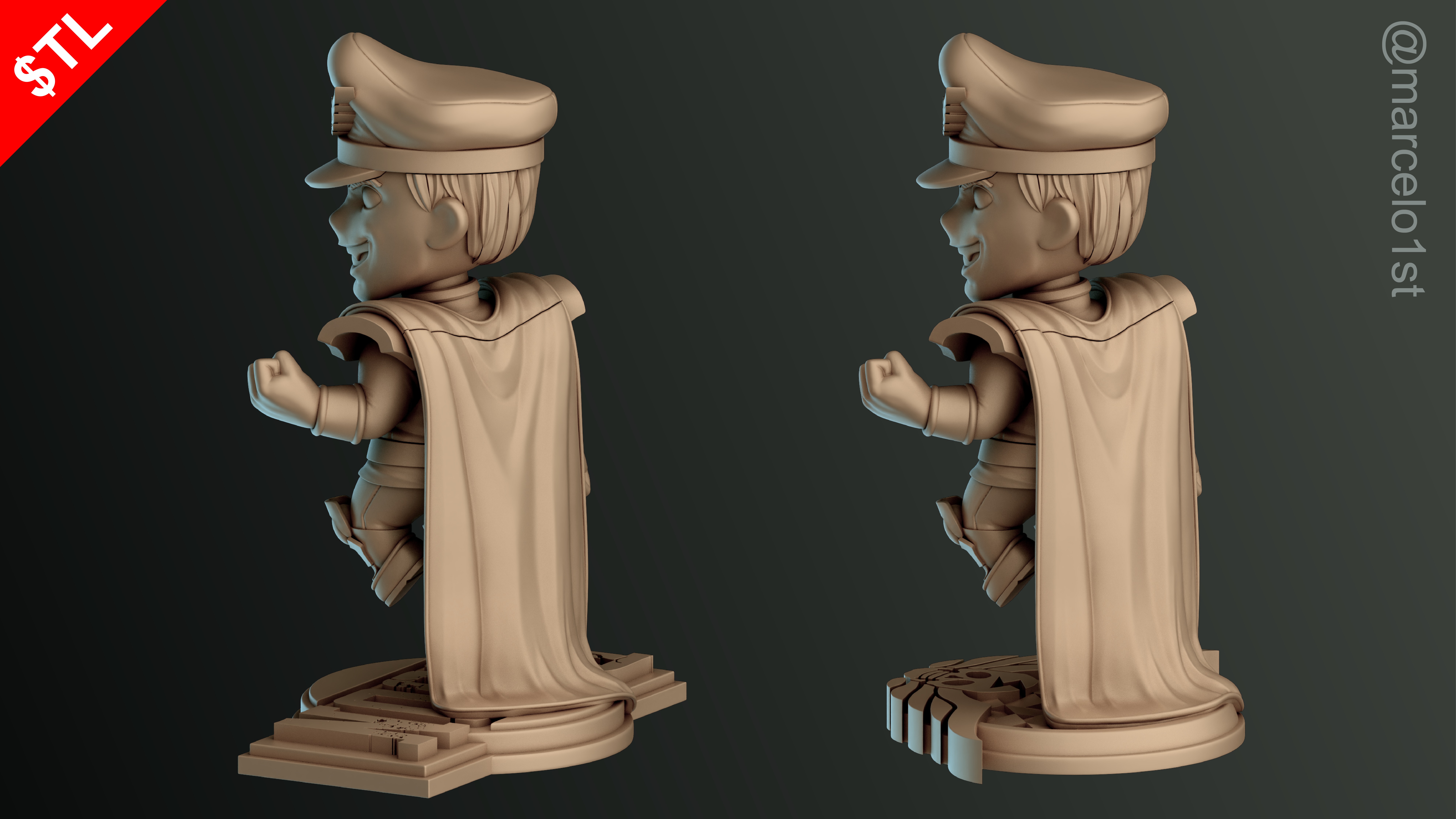 CUTE Street Fighter 2 - M Bison 3D Model - Printable STL File 3D print model_21