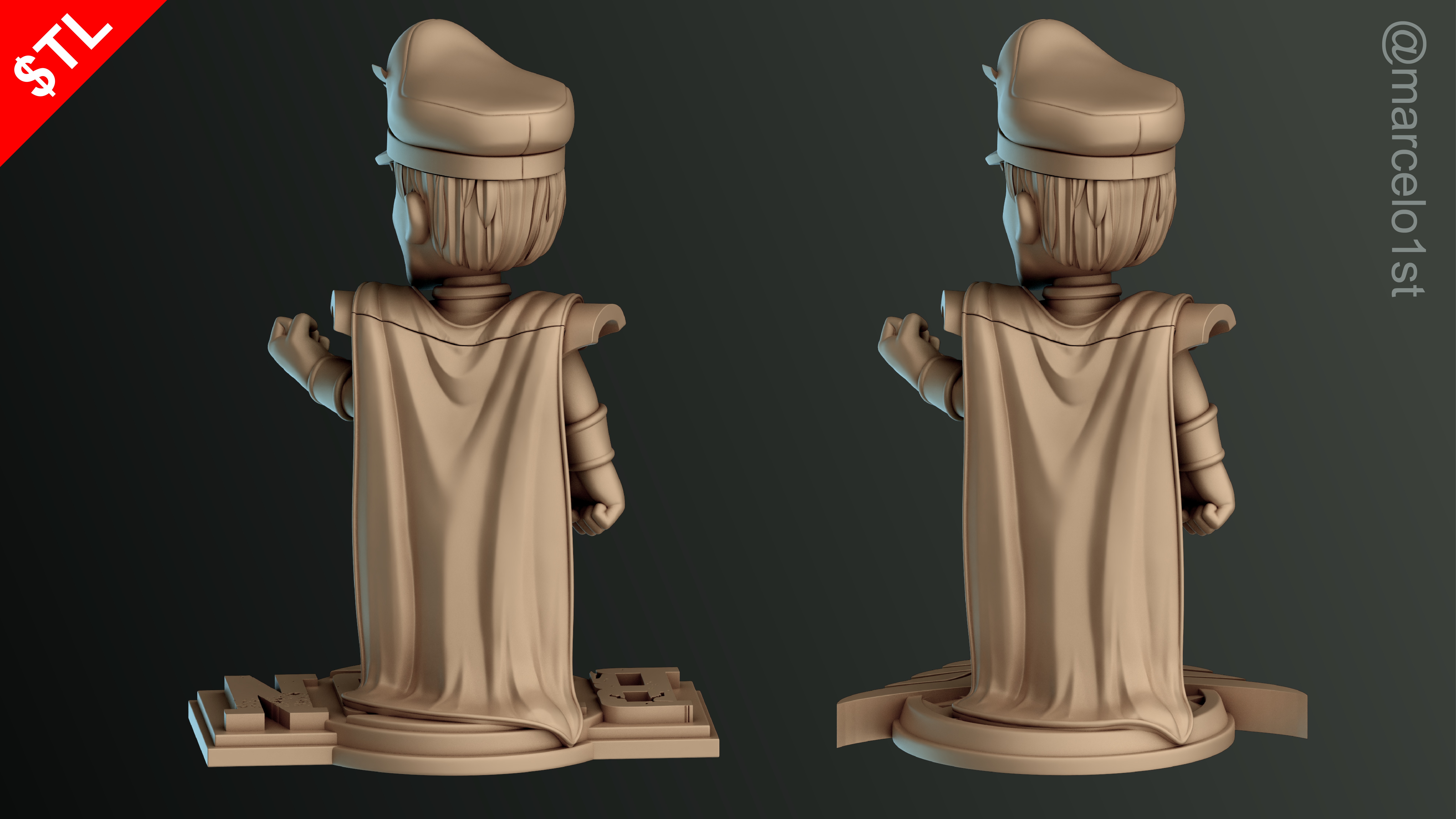 CUTE Street Fighter 2 - M Bison 3D Model - Printable STL File 3D print model_25