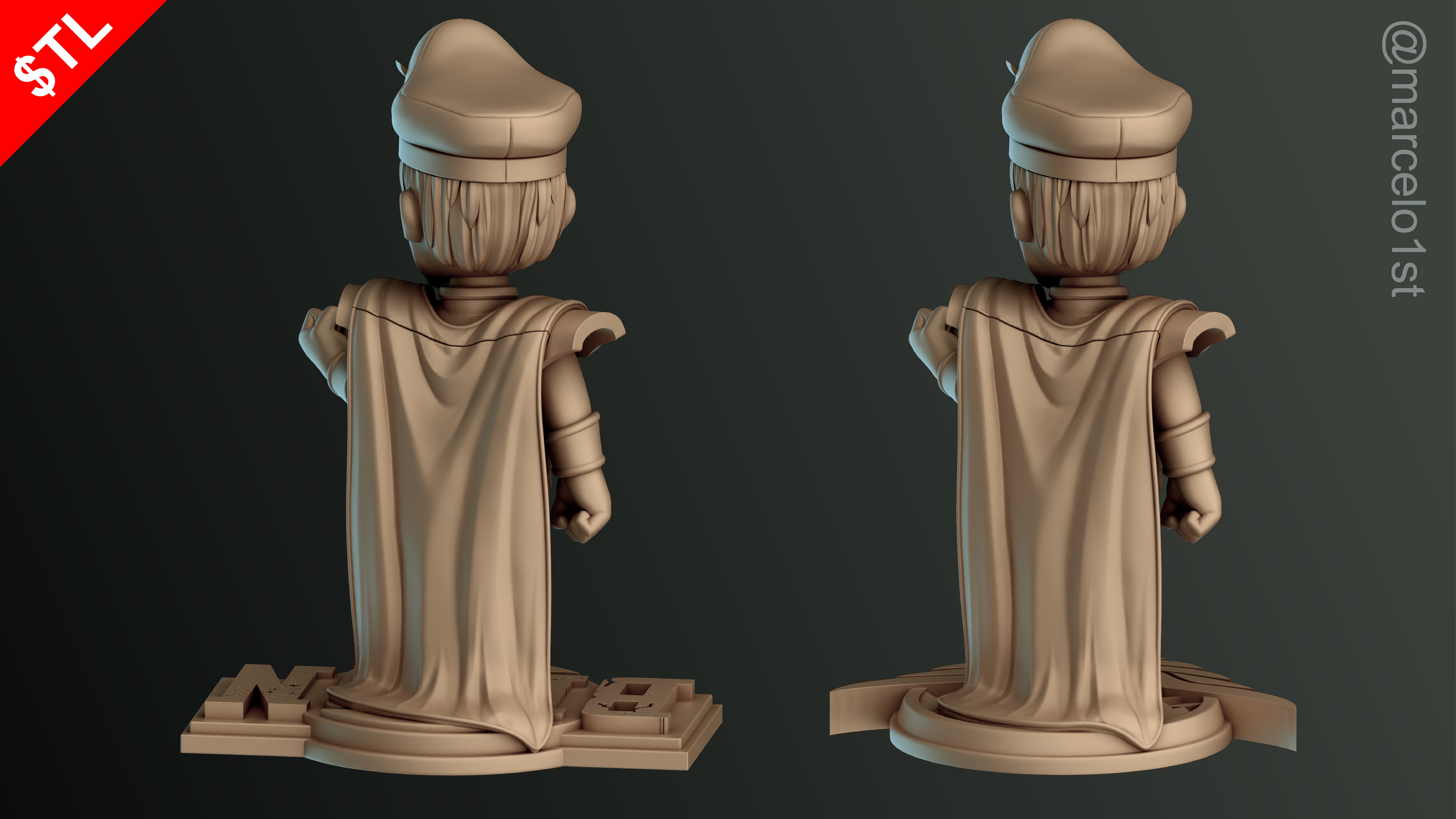 CUTE Street Fighter 2 - M Bison 3D Model - Printable STL File 3D print model_26