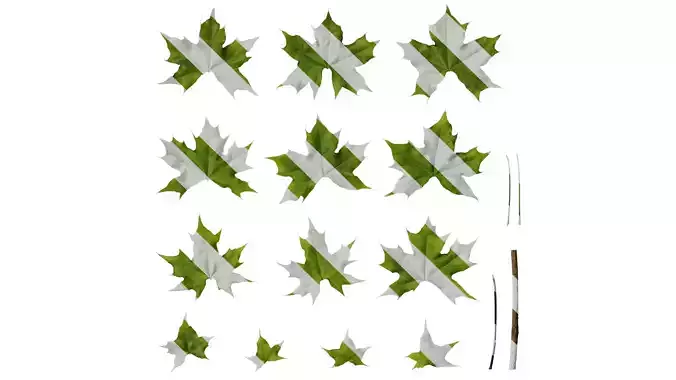 Anydrafts Acer saccharum Leaf 06