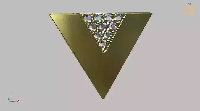 Studded Triangle Earring