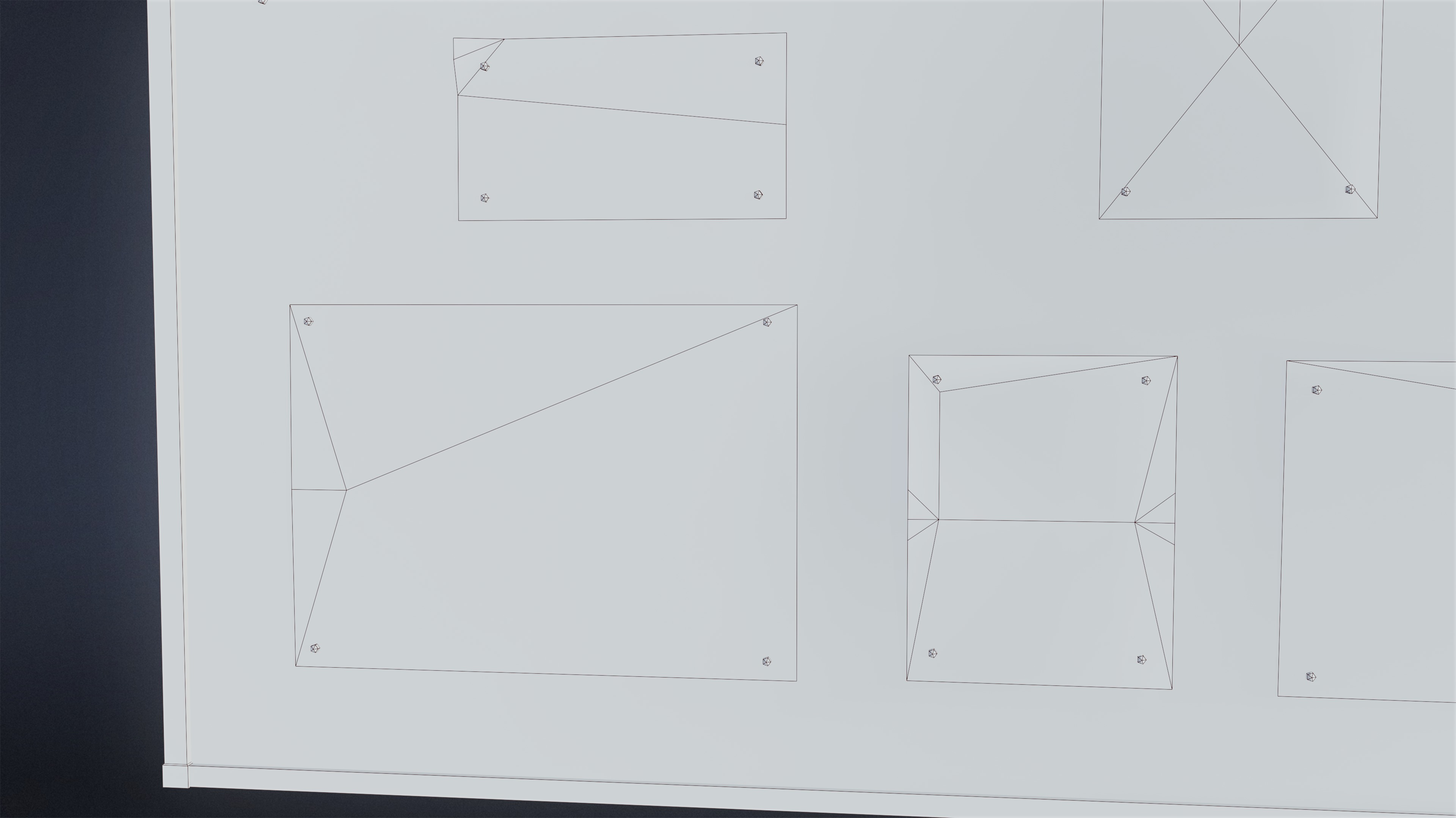 LAUNDROMAT - Board Wall 02 - LOW POLY AND NANITE Low-poly 3D model_7