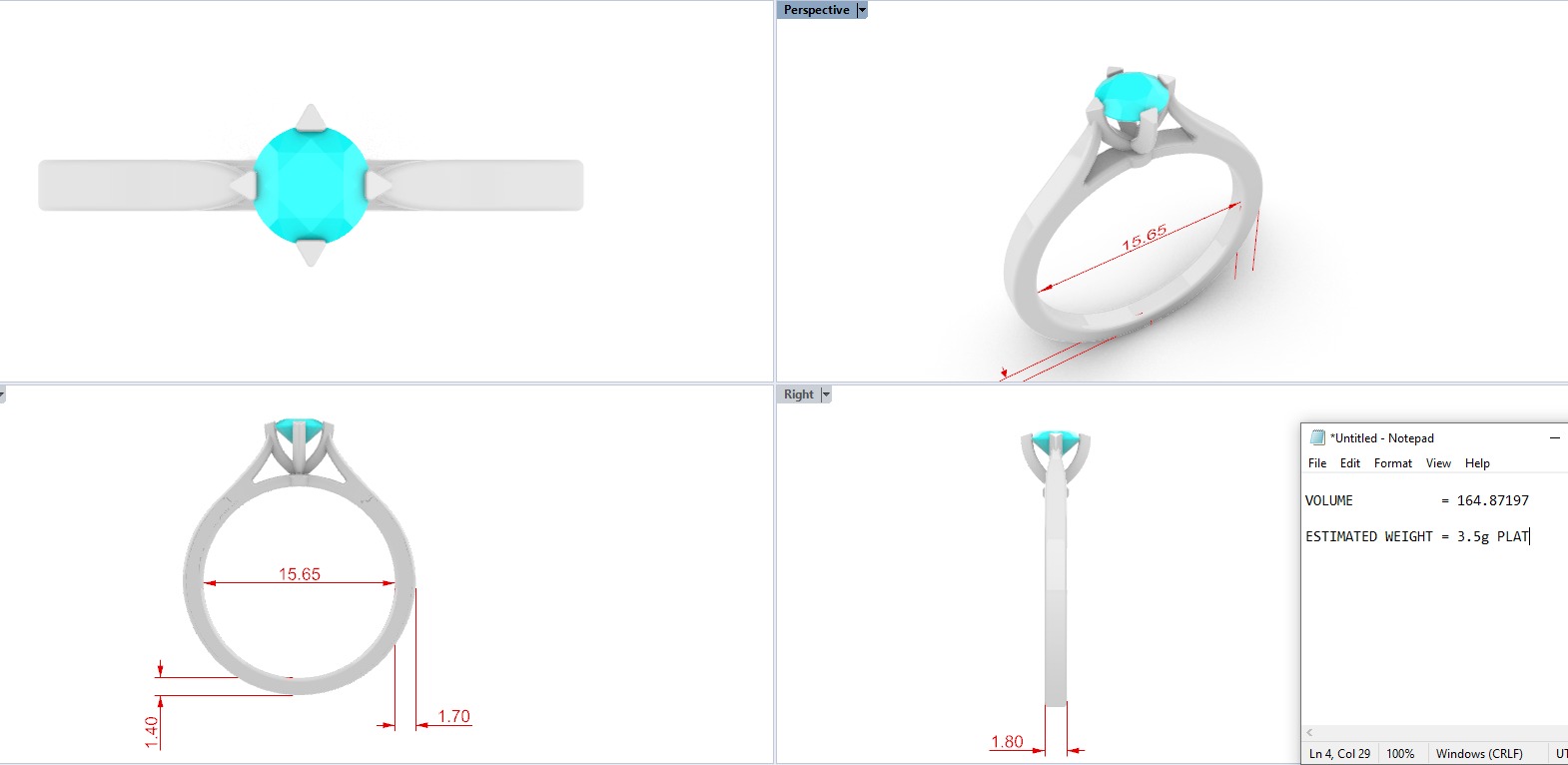 ENGAGEMENT RING 7 3D print model_3