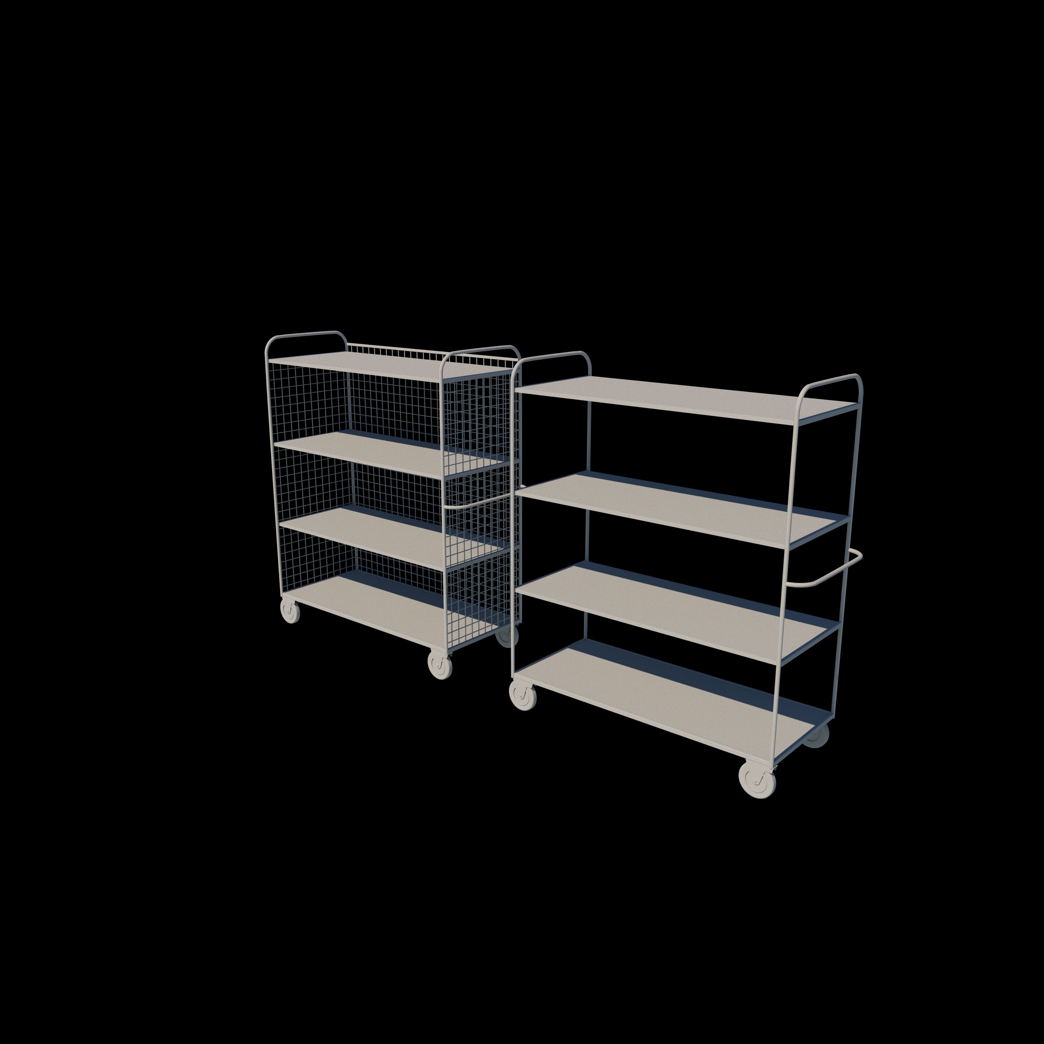 Industrial shelve 3D model_4