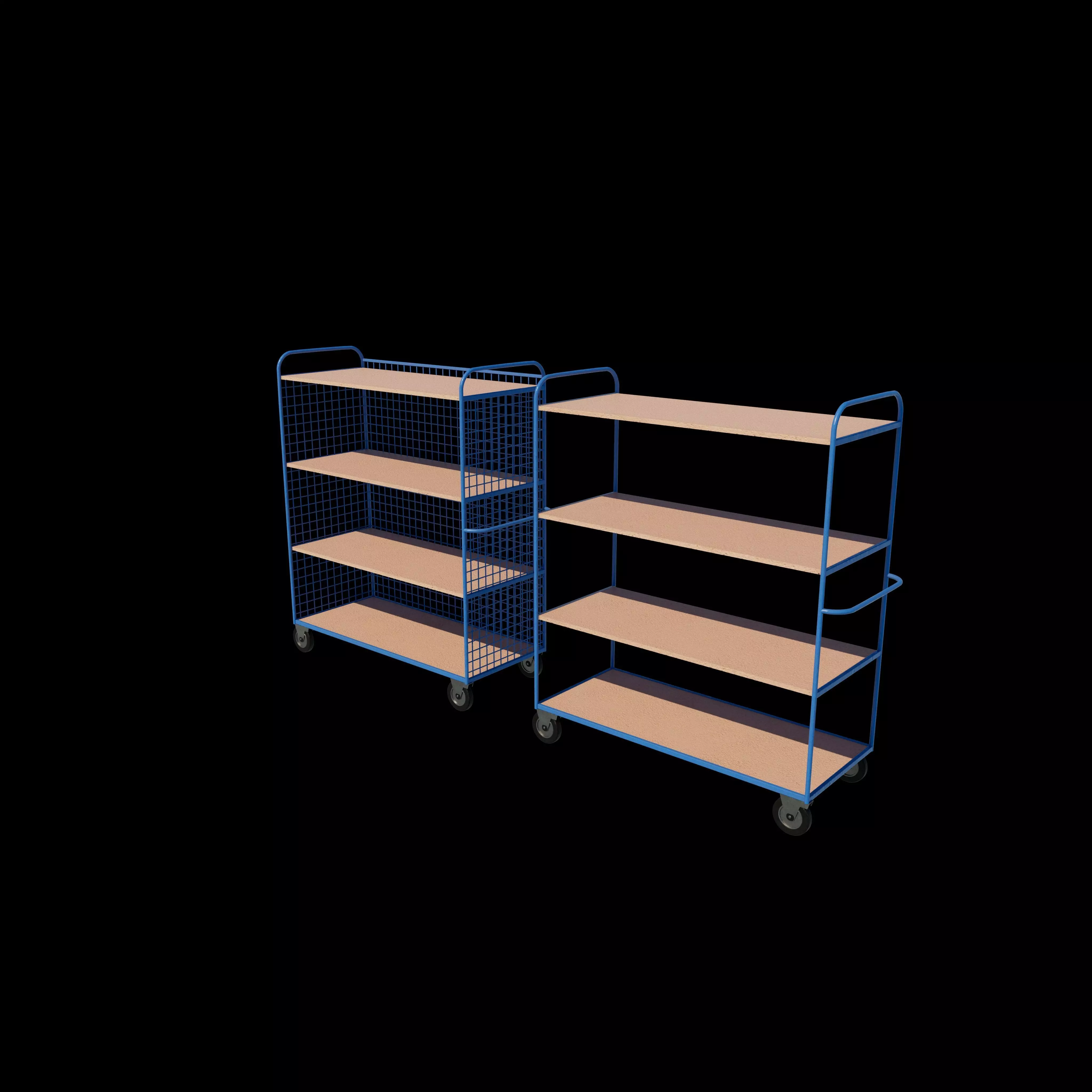 Industrial shelve 3D model_0