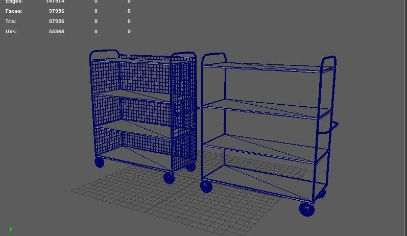Industrial shelve 3D model_10