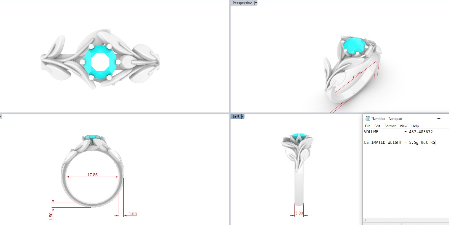 ENGAGEMENT RING 8 3D print model_3