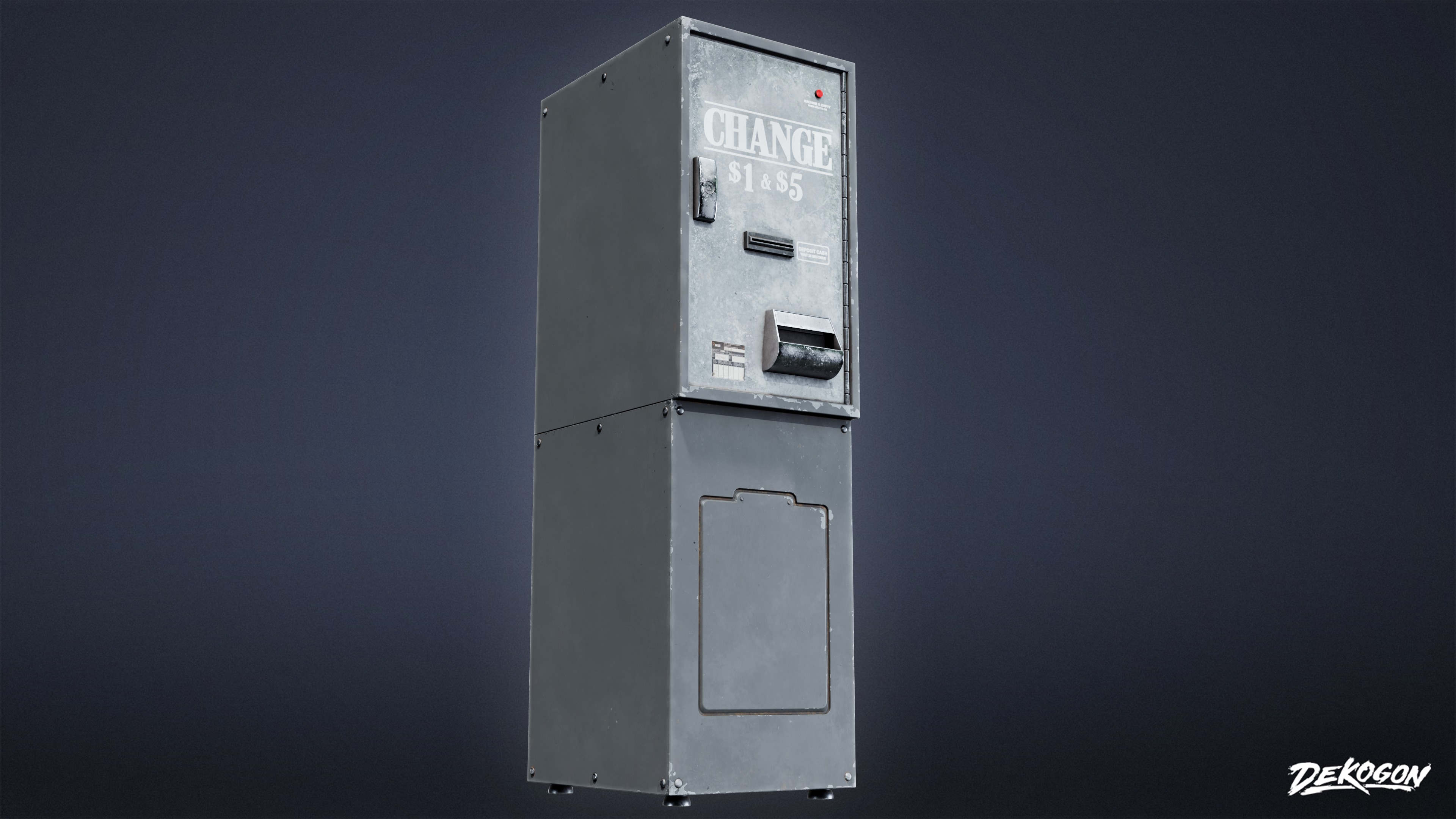 LAUNDROMAT - Change Machine 01 - LOW POLY AND NANITE Low-poly 3D model_5