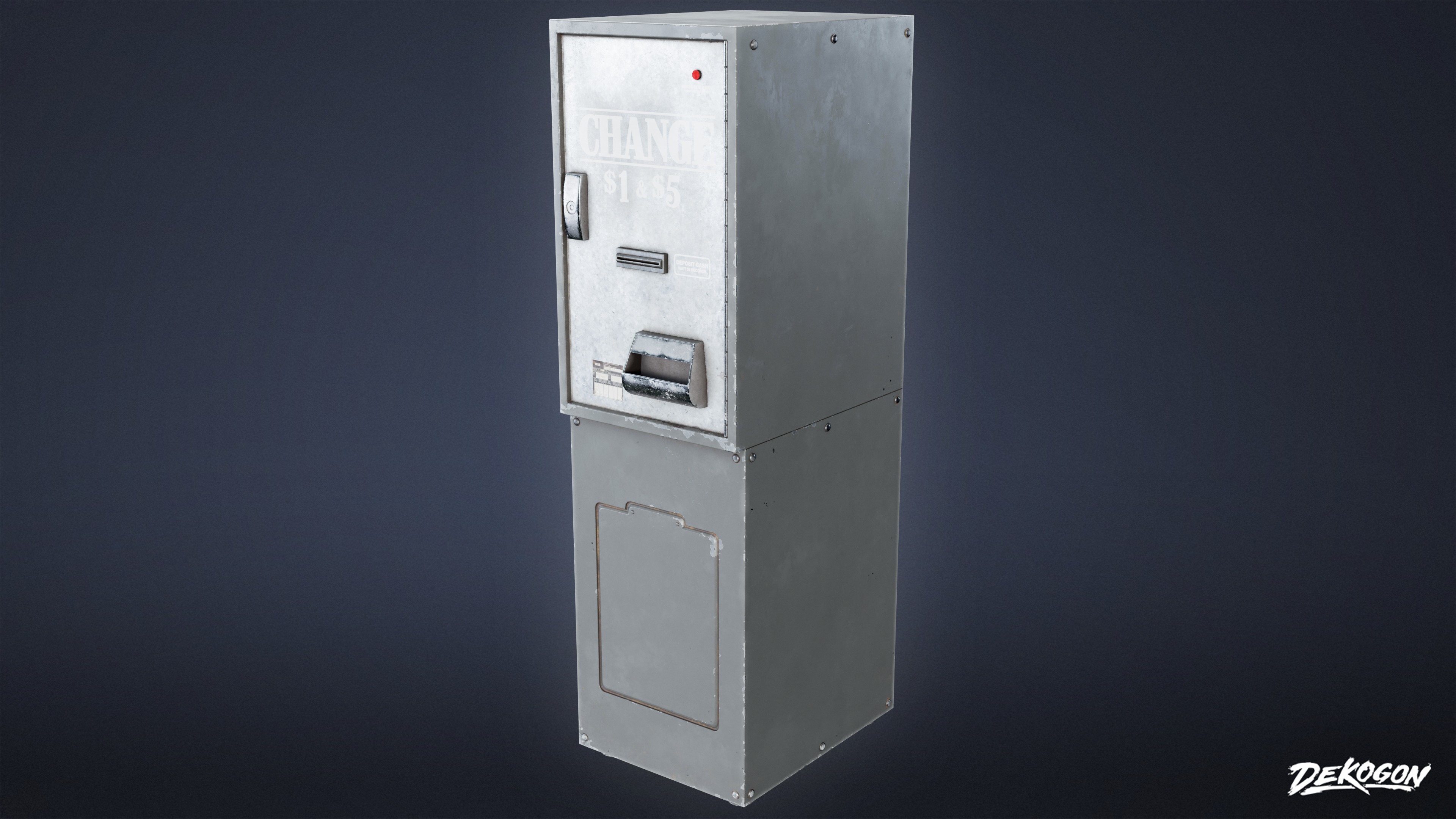 LAUNDROMAT - Change Machine 01 - LOW POLY AND NANITE Low-poly 3D model_1