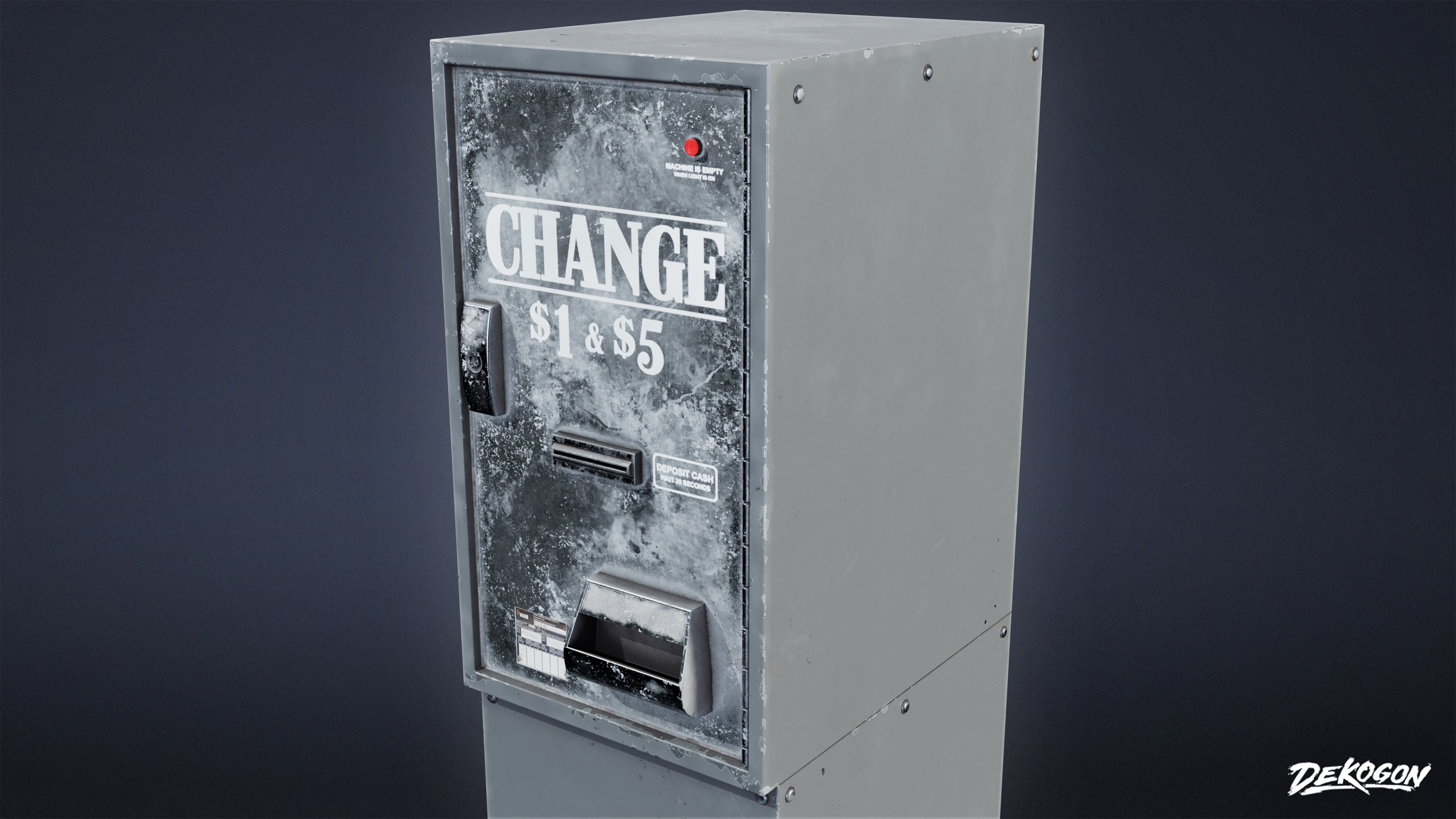 LAUNDROMAT - Change Machine 01 - LOW POLY AND NANITE Low-poly 3D model_7