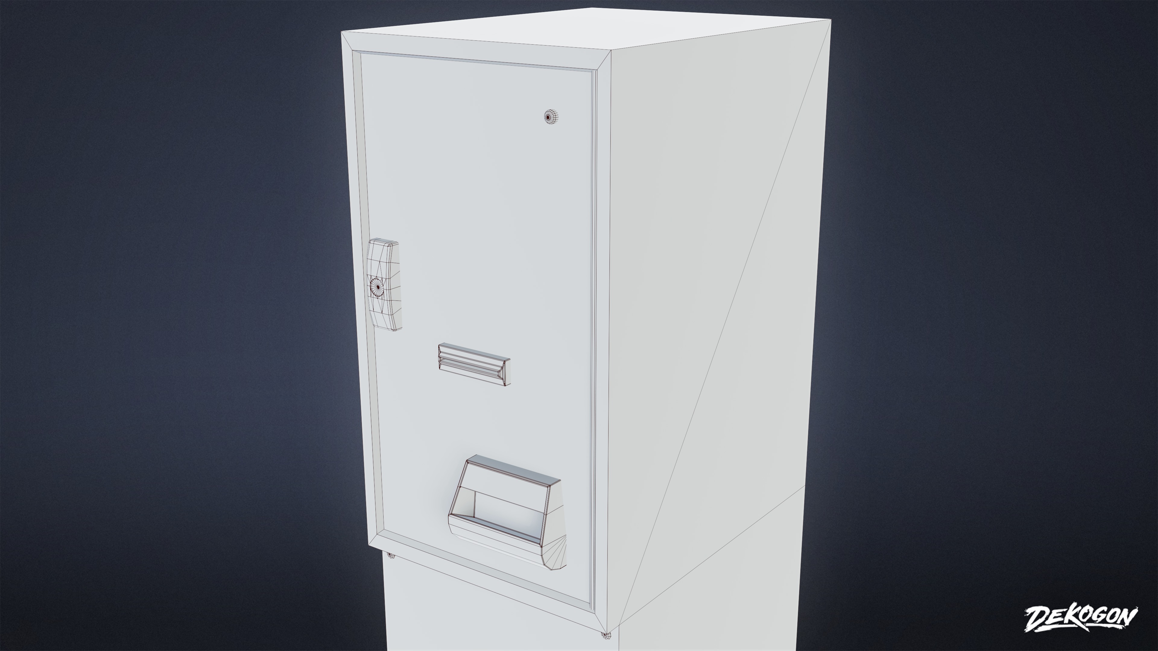 LAUNDROMAT - Change Machine 01 - LOW POLY AND NANITE Low-poly 3D model_8