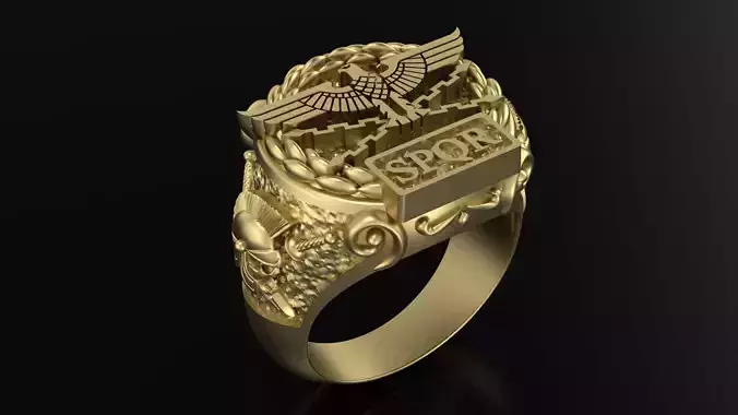  Ring Roman Empire 3DM STL OBJ model for 3D printing and CNC 3D print model