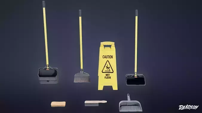 LAUNDROMAT - Cleaning Set 01 - LOW POLY AND NANITE