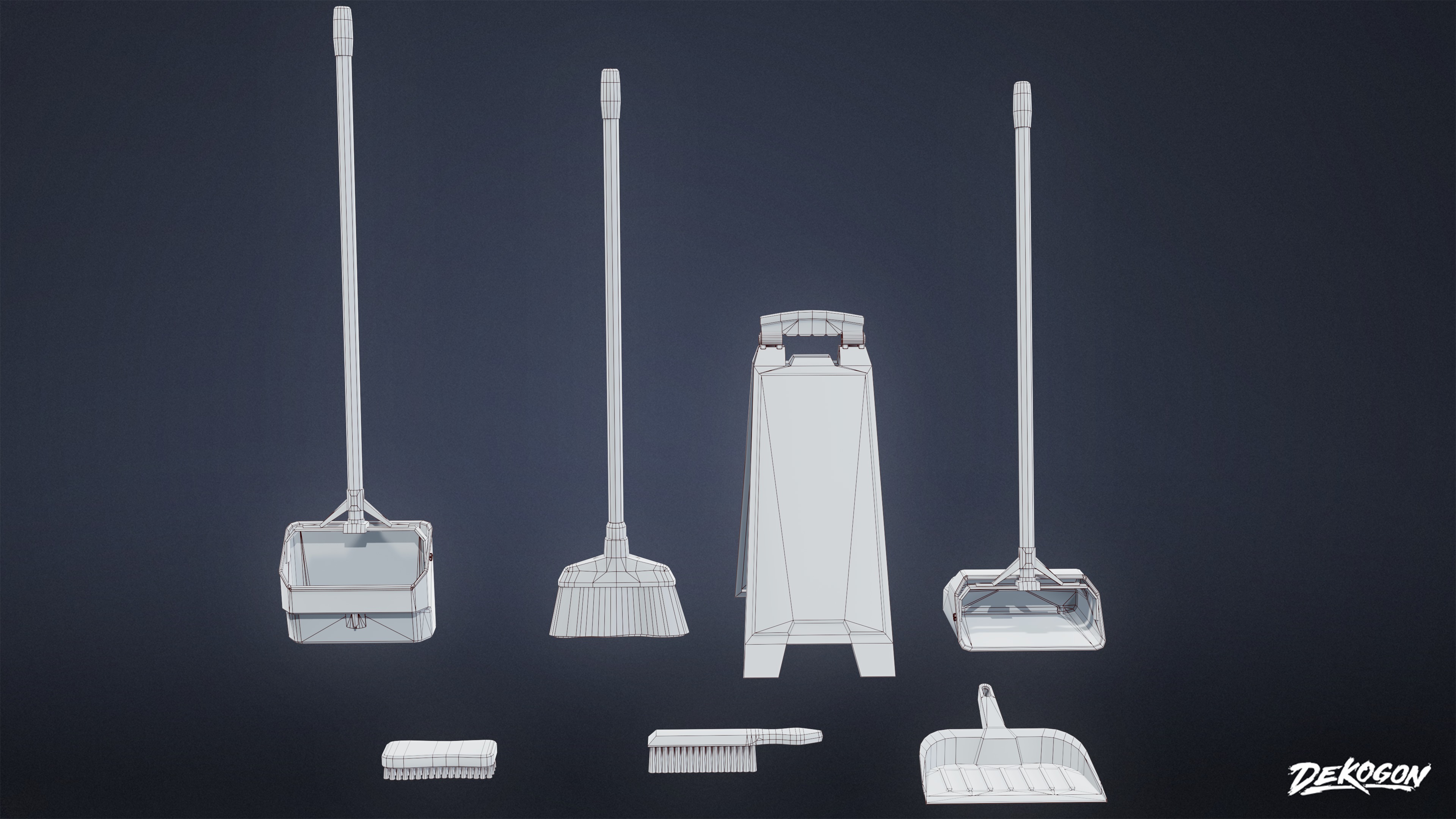 LAUNDROMAT - Cleaning Set 01 - LOW POLY AND NANITE Low-poly 3D model_9