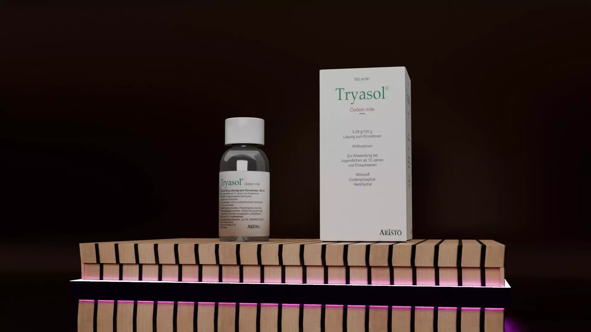 Tryasol Codeine Bottle 3D Model Free 3D model